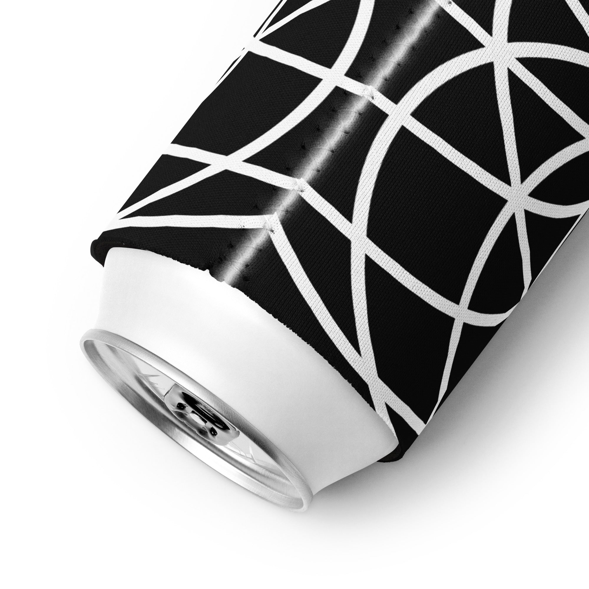 Mystic Koozie Eyez neoprene can cooler — sacred geometry mandala with eyes design, fits regular and slim cans