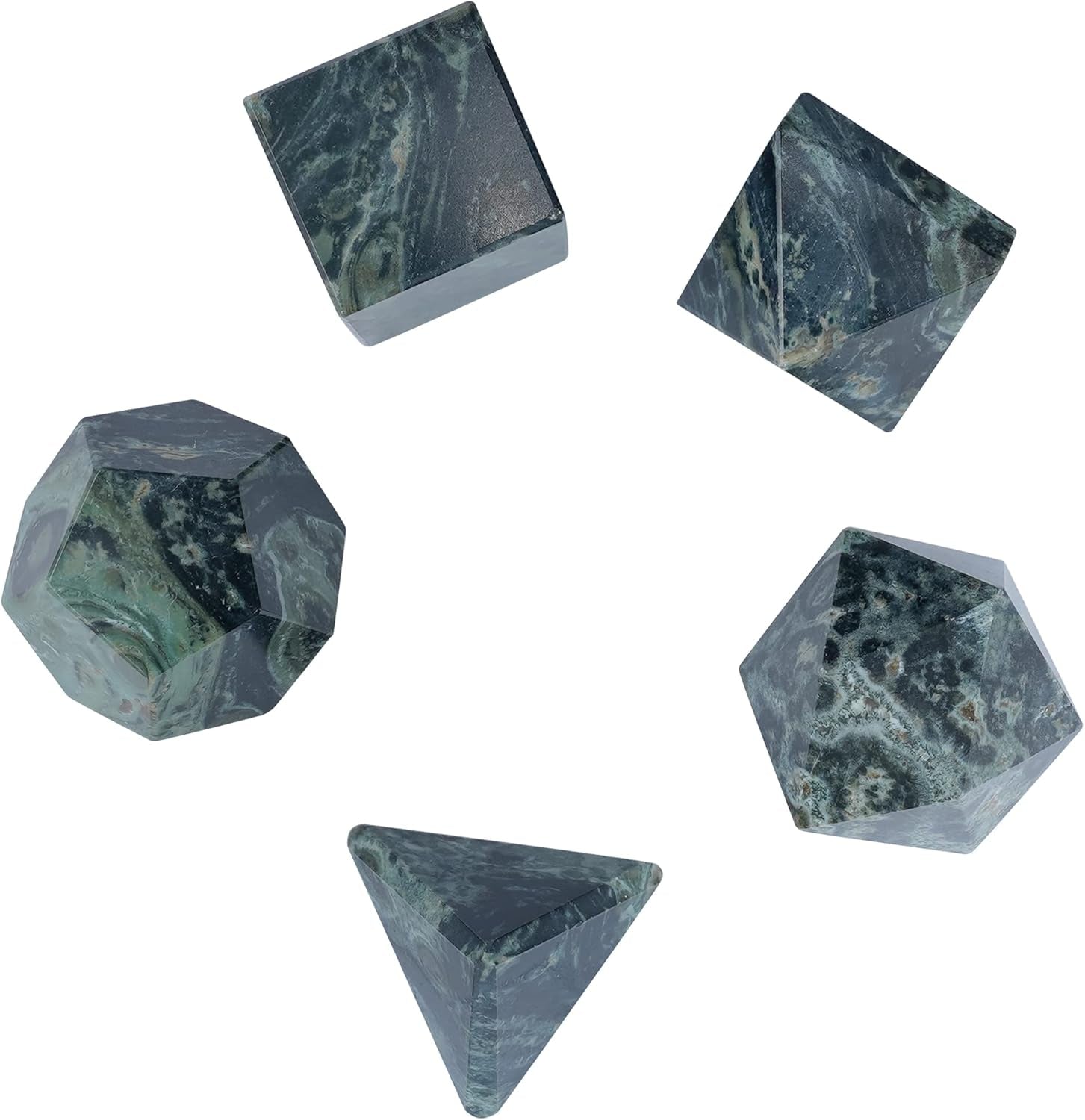 Platonic Solid Sacred Geometry Set for Reiki Healing & Chakra Balancing (15-20mm)