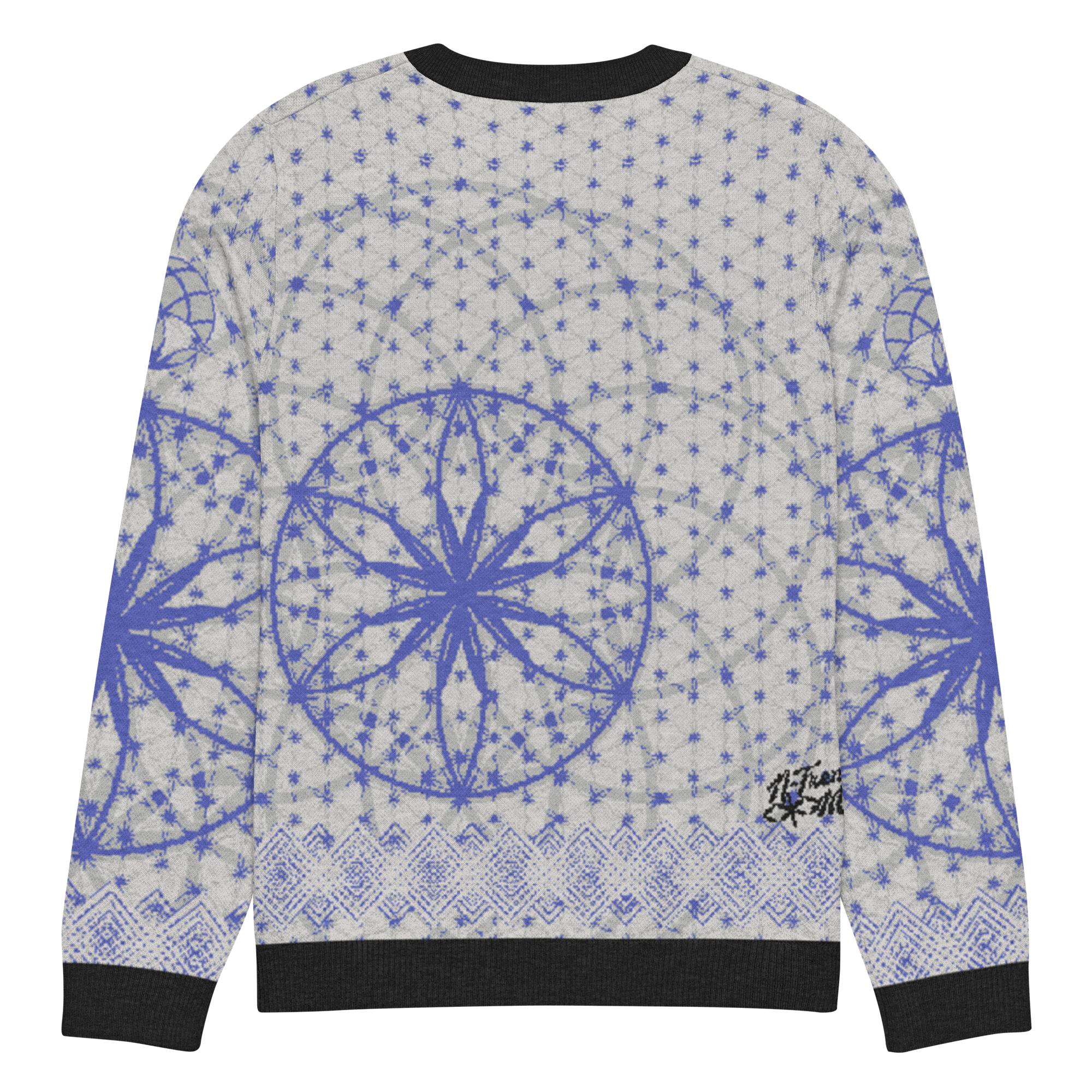 Blue Prima Mystica | Knitted Crew Neck Sweater (Knit-On-Demand)