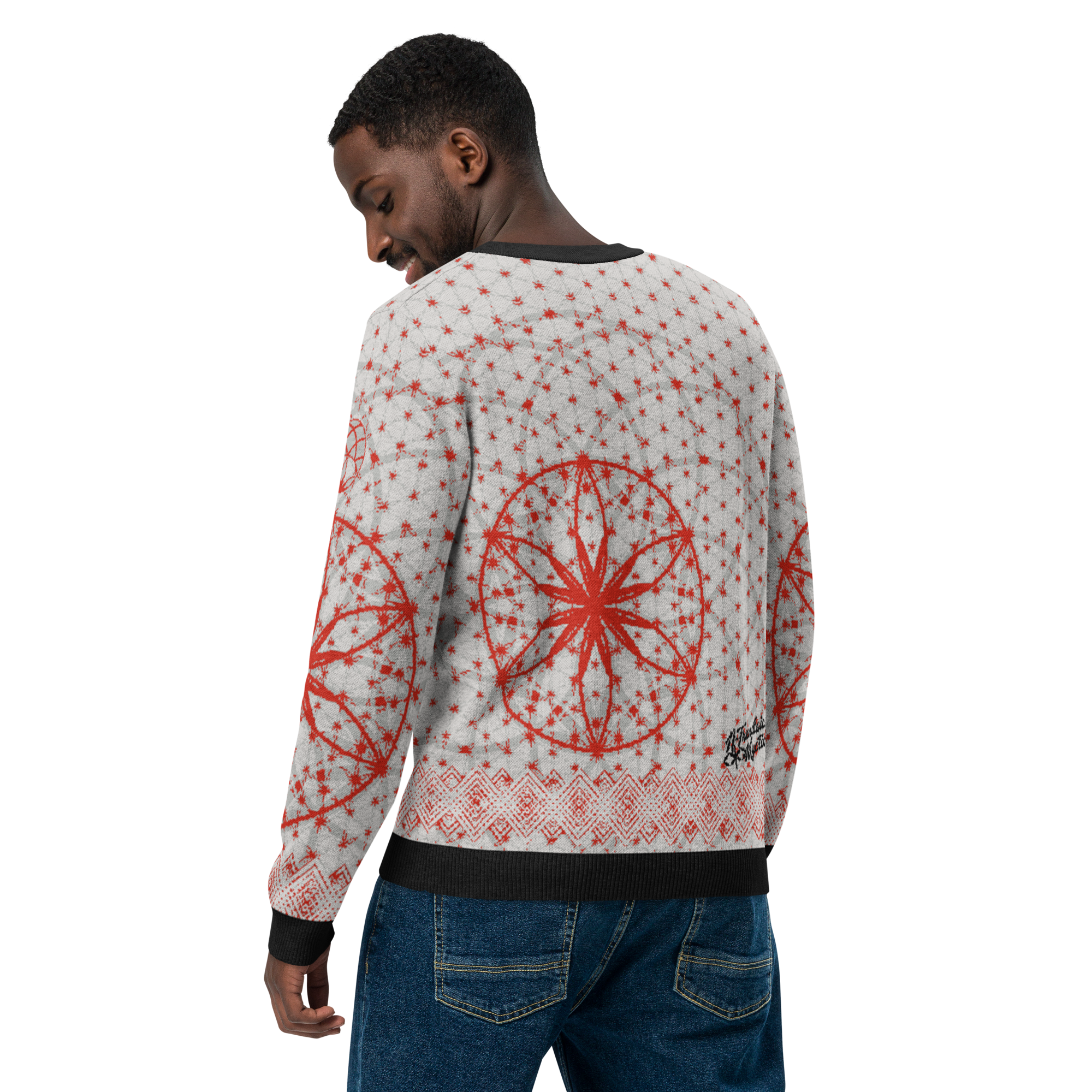 Red Prima Mystica | Knitted Crew Neck Sweater (Knit-On-Demand)