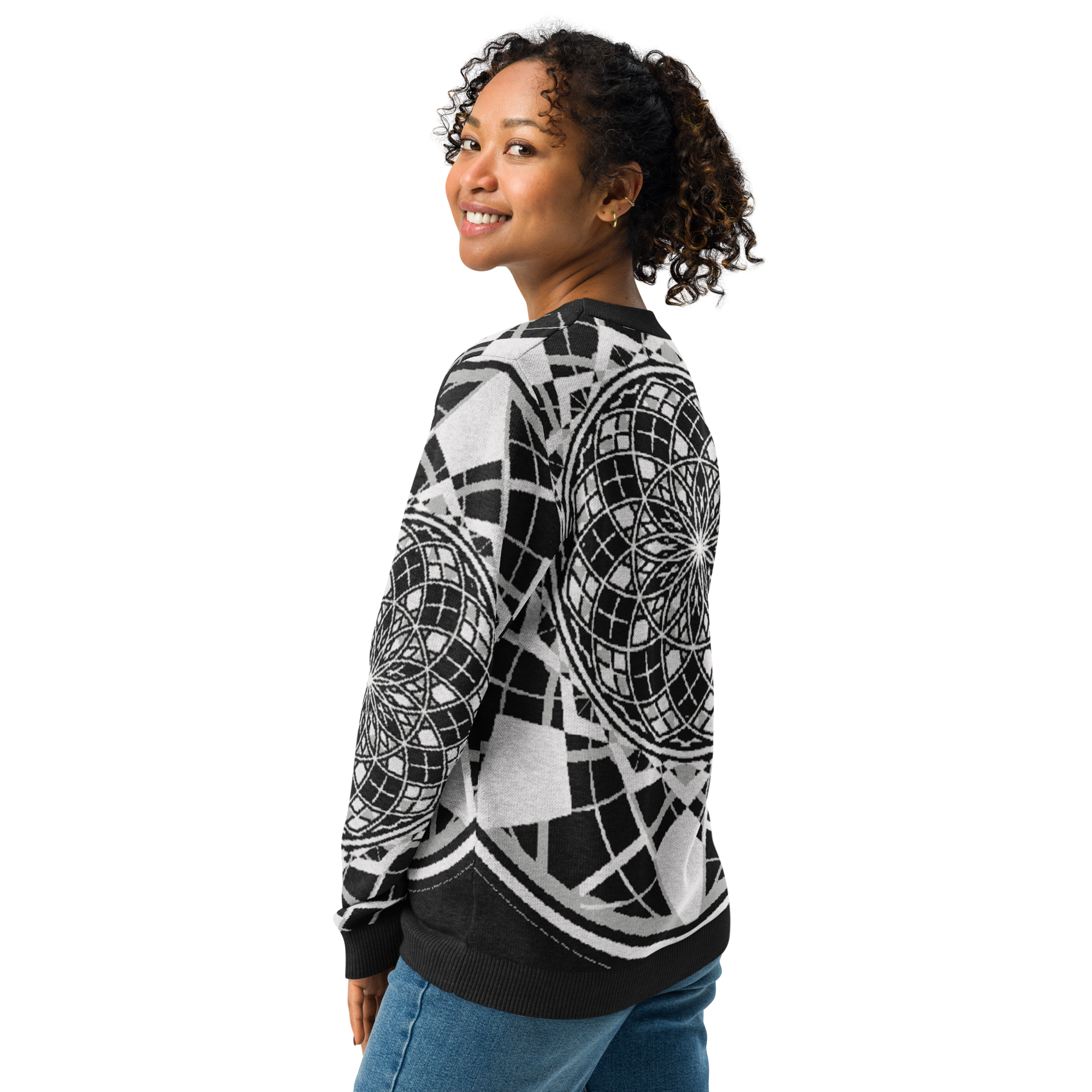 Mystic Metamorphic Night | Knitted Crew Neck Sweater