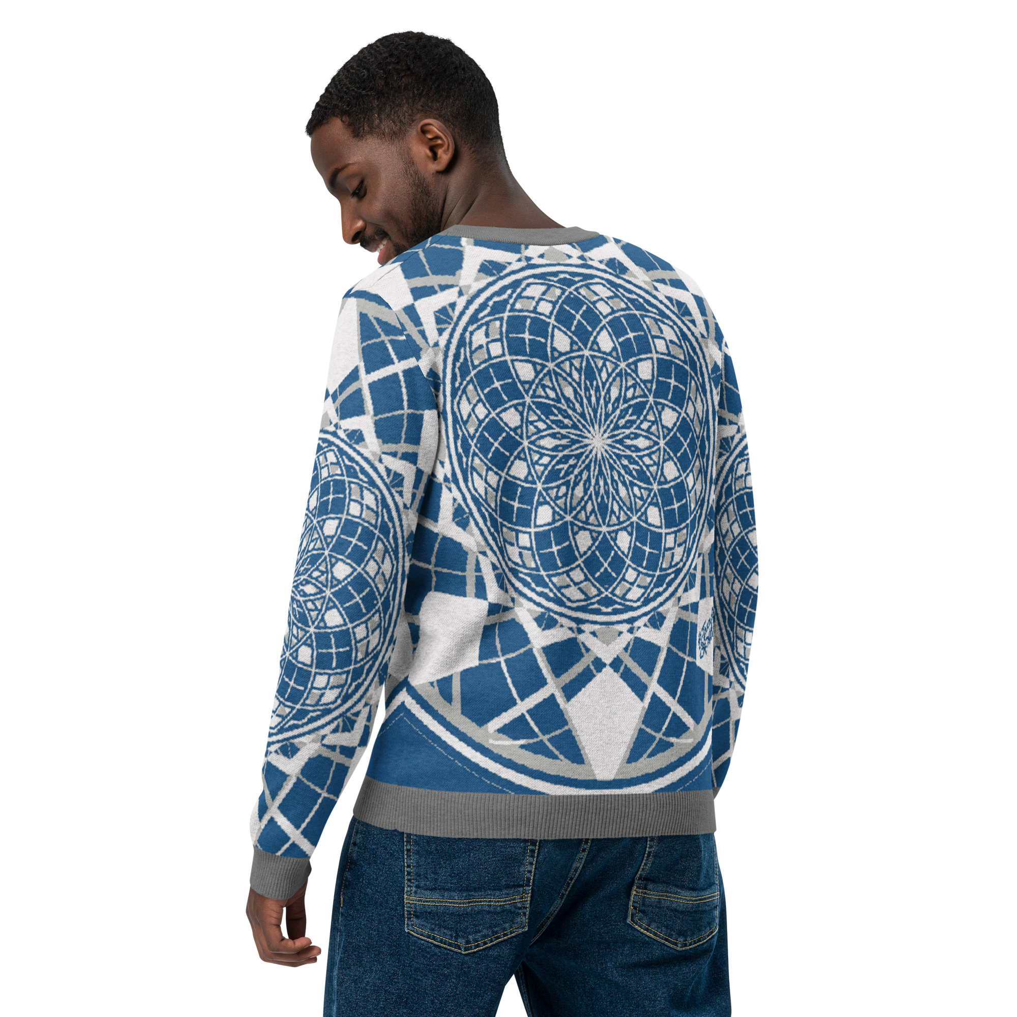 Mystic Metamorphic Blue Sky | Knitted Crew Neck Sweater