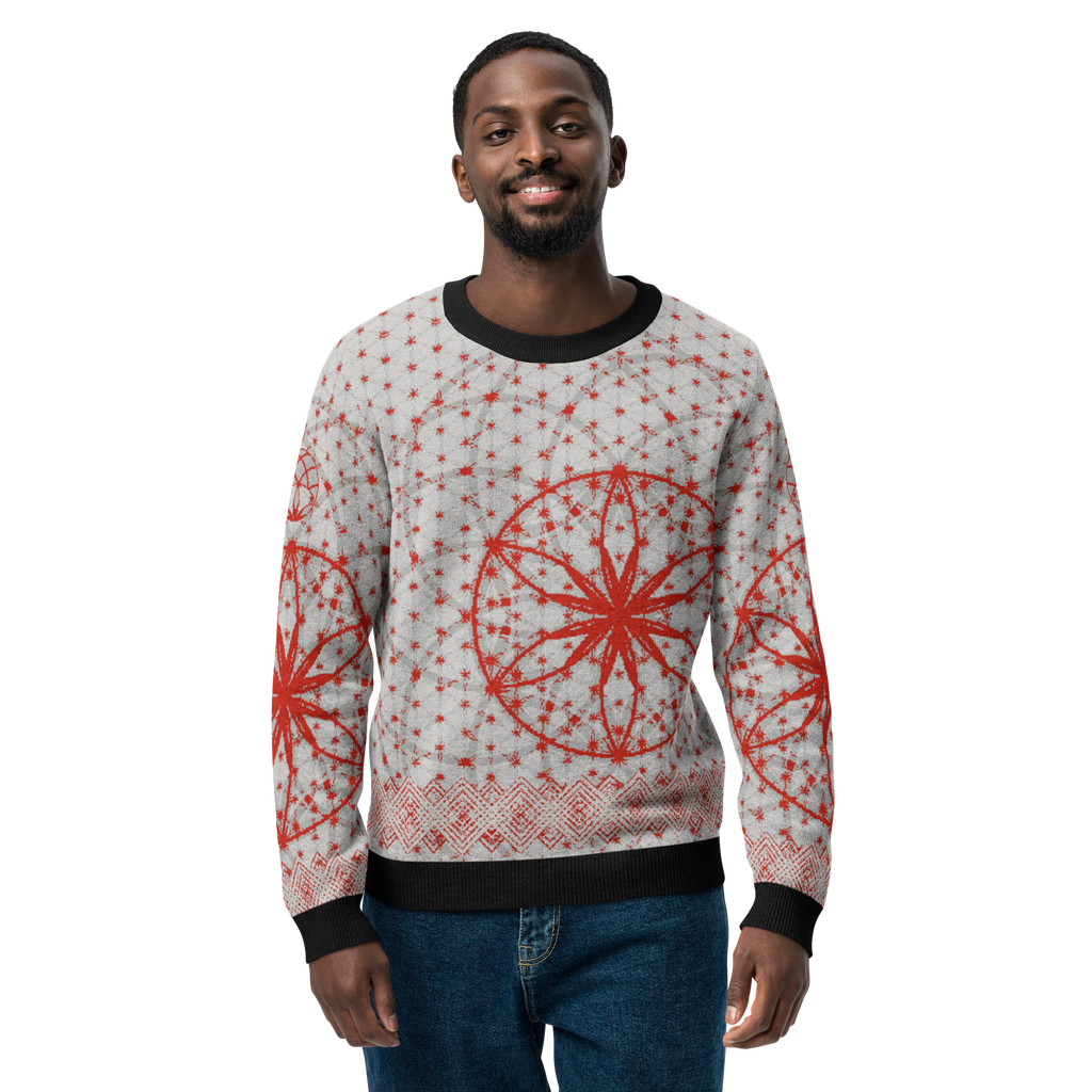 Red Prima Mystica | Knitted Crew Neck Sweater (Knit-On-Demand)