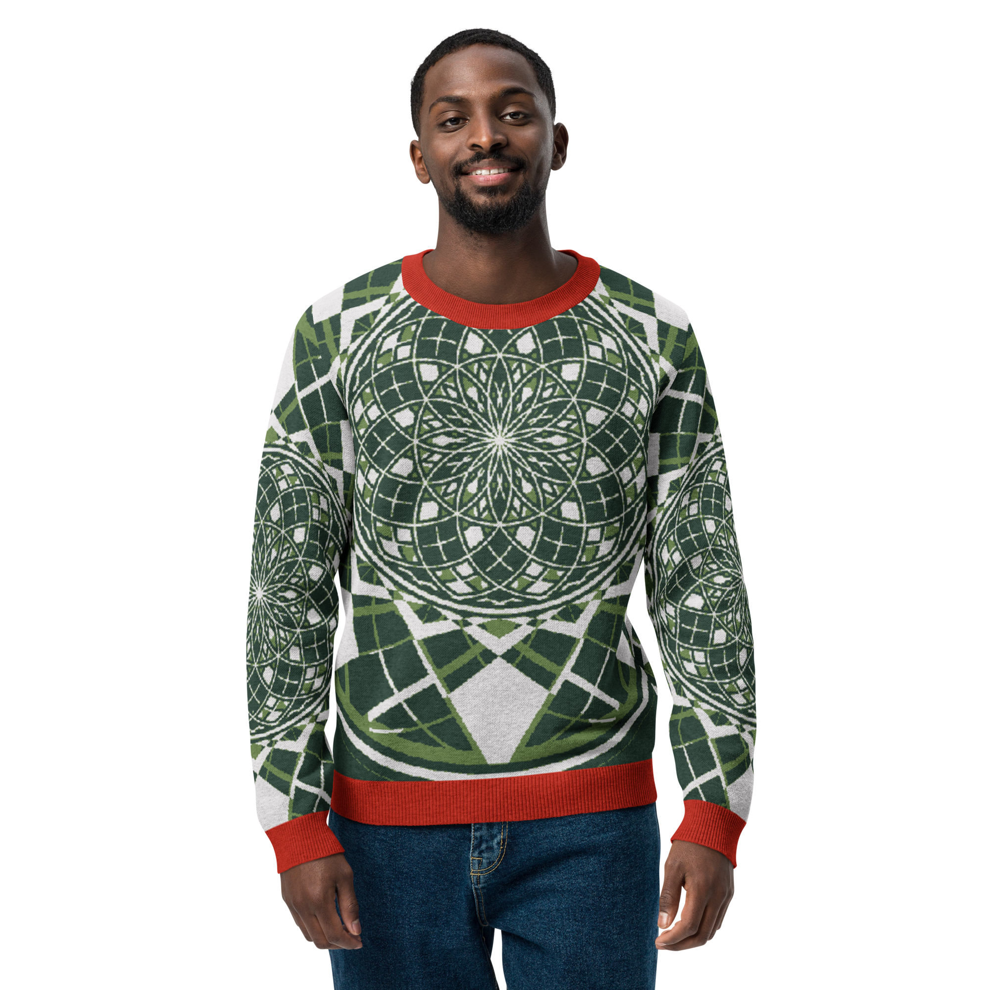 Mystic Candy Cane - Knitted Crew Neck Sweater