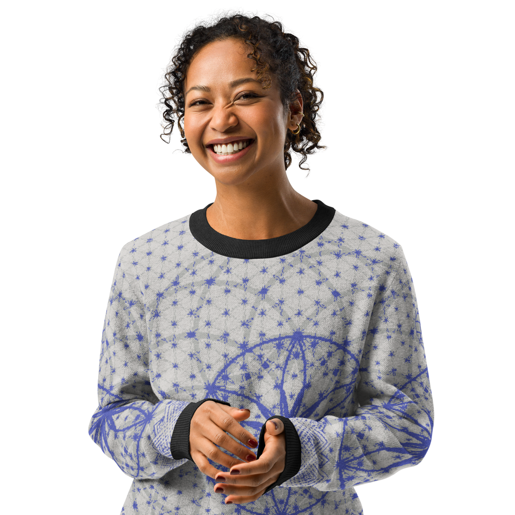 Blue Prima Mystica | Knitted Crew Neck Sweater (Knit-On-Demand)