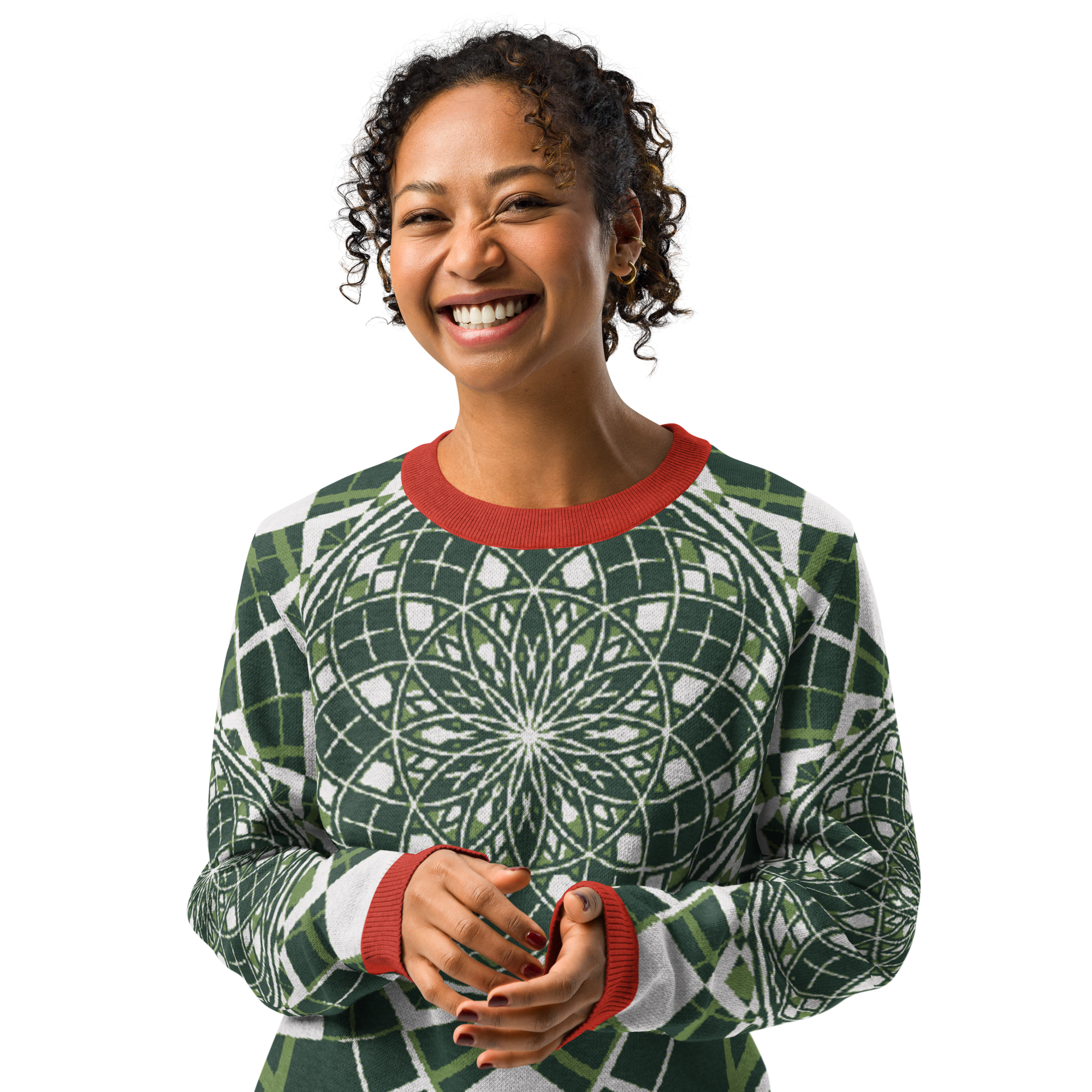 Mystic Candy Cane - Knitted Crew Neck Sweater