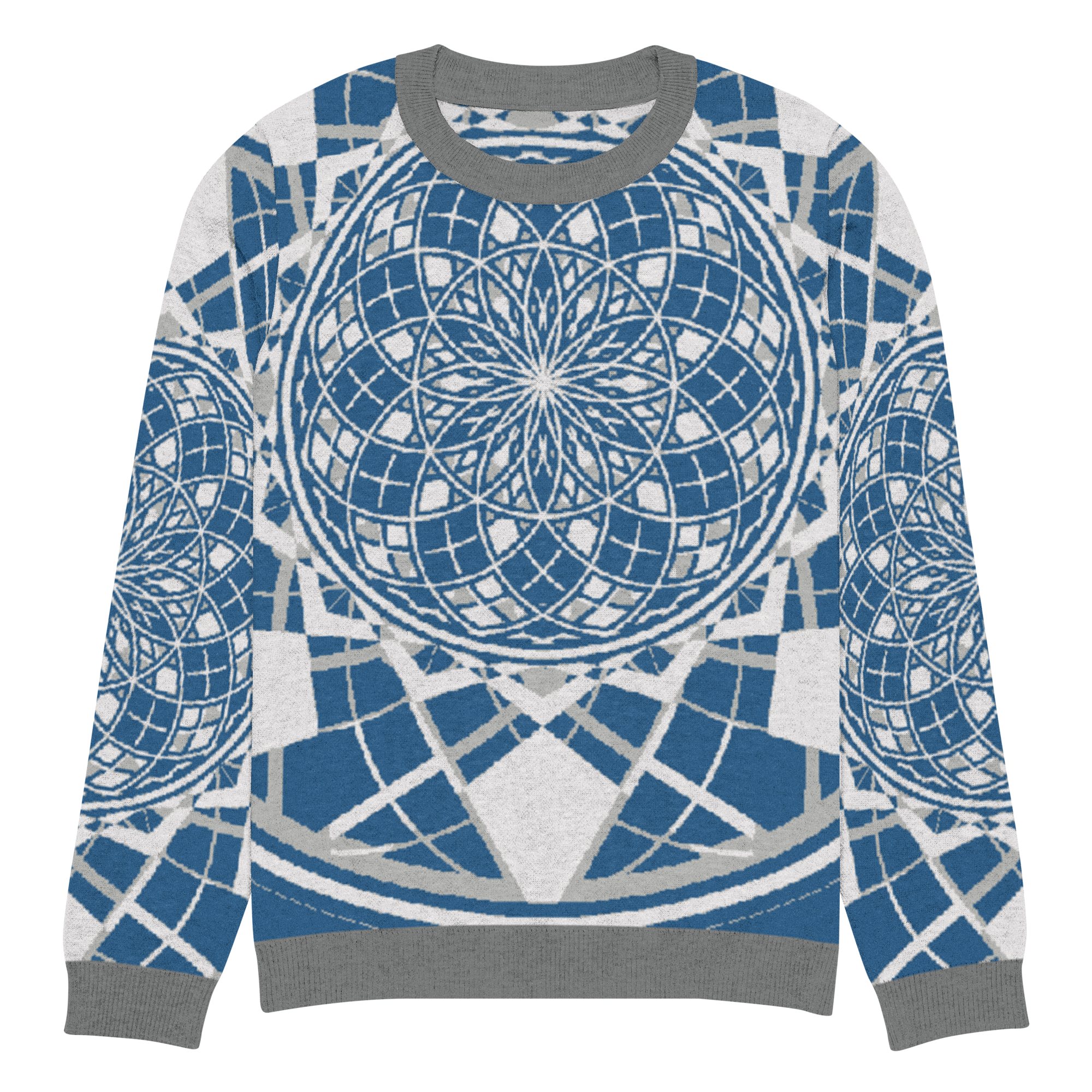 Mystic Metamorphic Blue Sky | Knitted Crew Neck Sweater