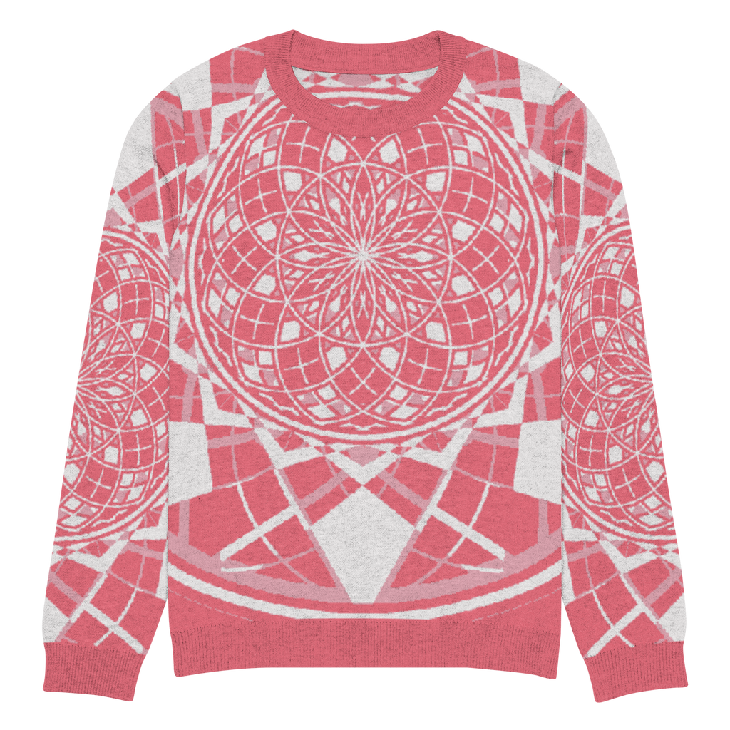 Mystic Metamorphic Redrose — Knitted Crew Neck Sweater