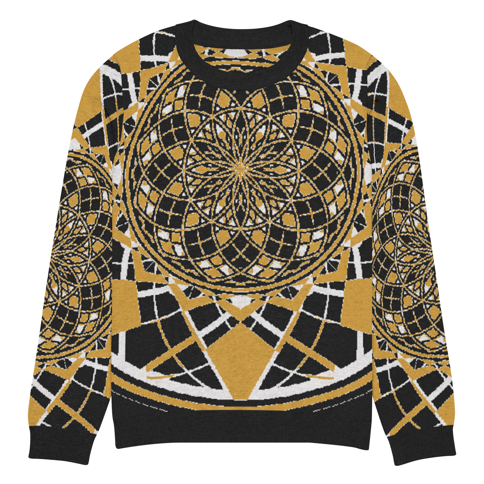 Mystic Metamorphic Mustard | Knitted Crew Neck Sweater