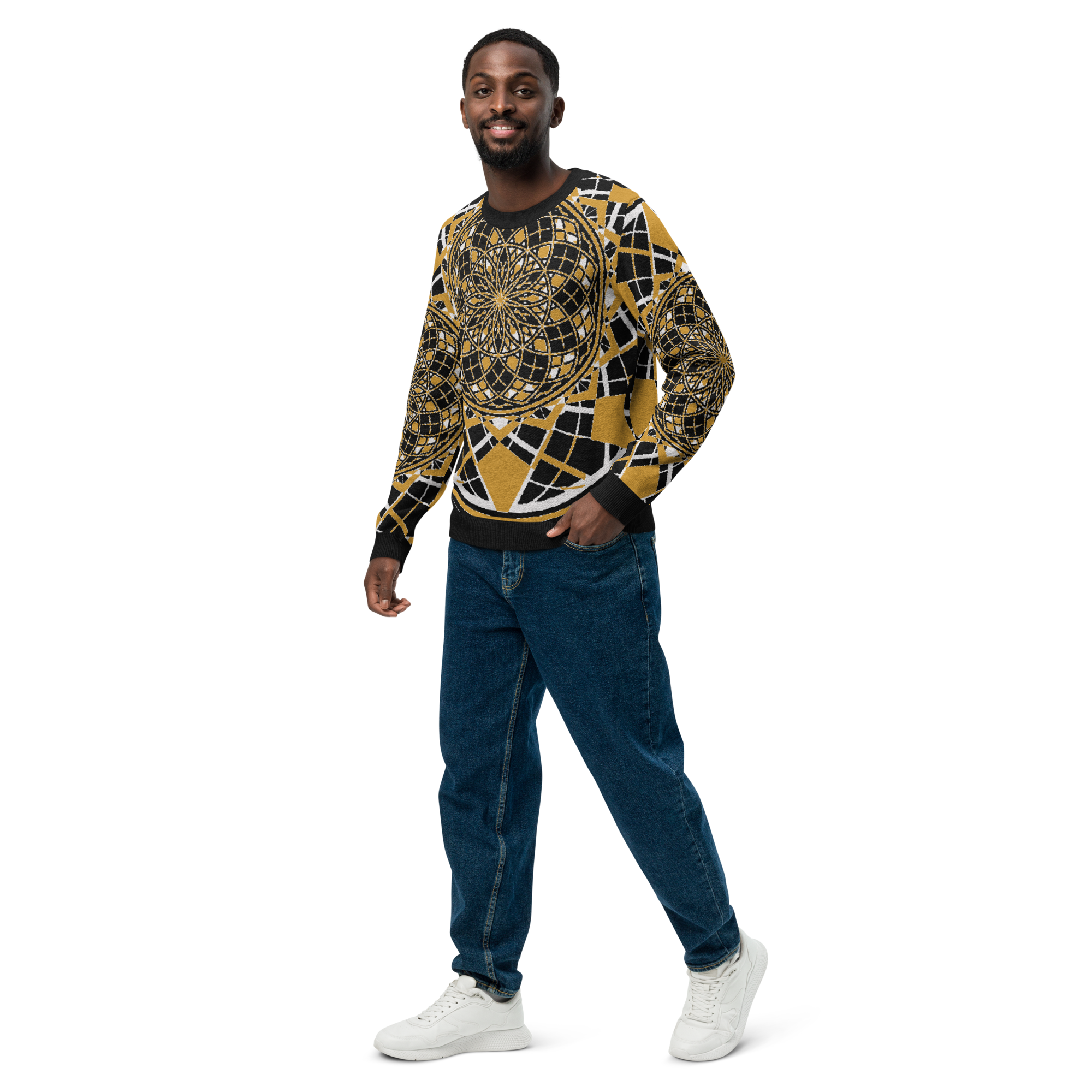 Mystic Mustard Charlie - Knitted Crew Neck Sweater