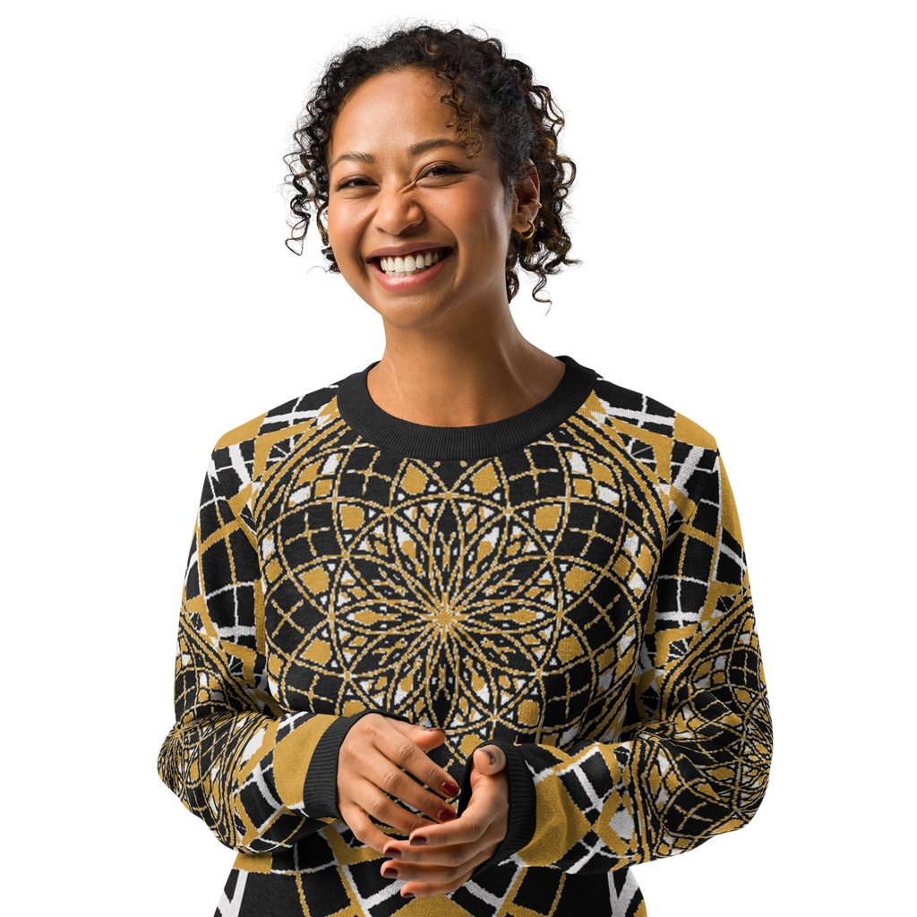 Mystic Metamorphic Mustard | Knitted Crew Neck Sweater