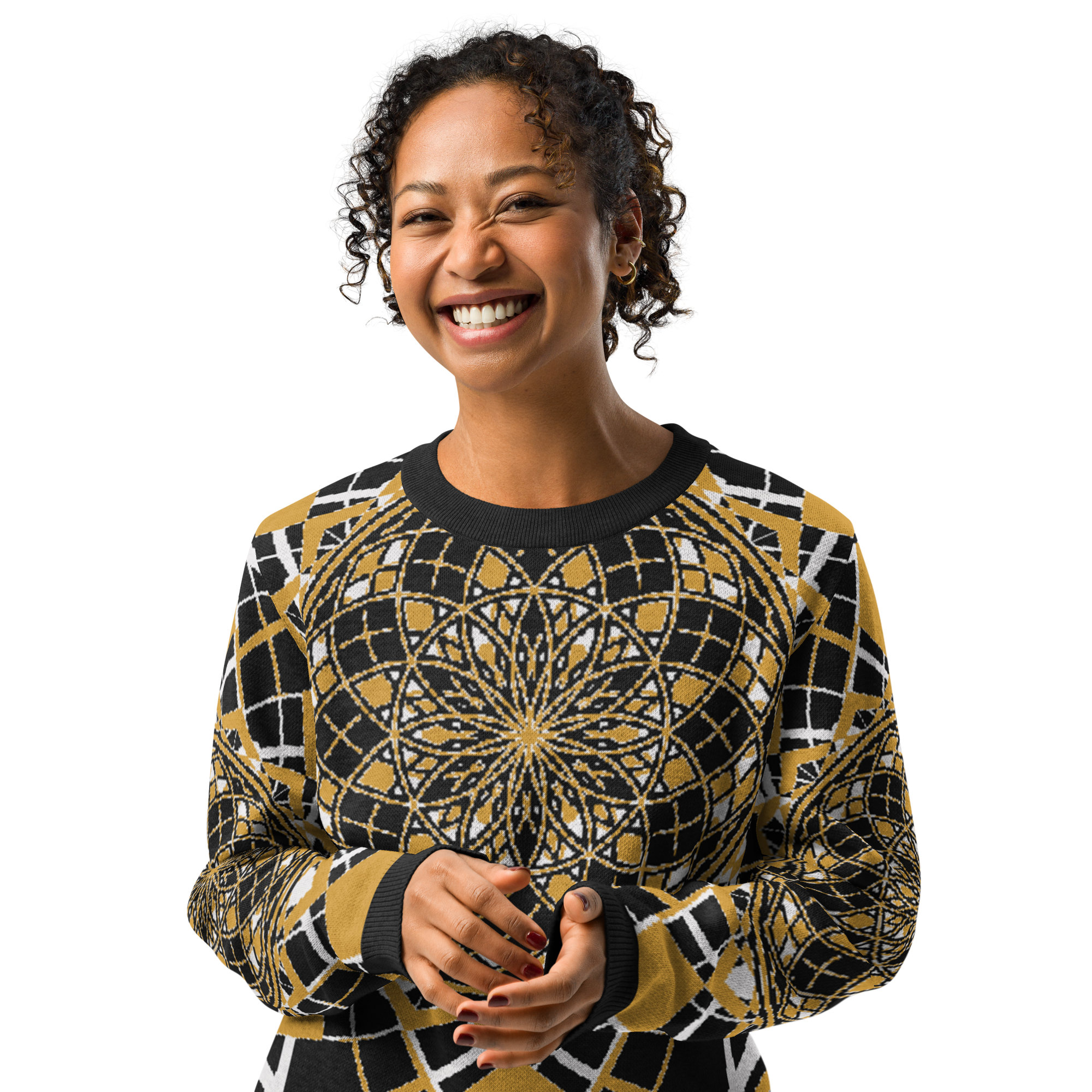 Mystic Metamorphic Mustard | Knitted Crew Neck Sweater