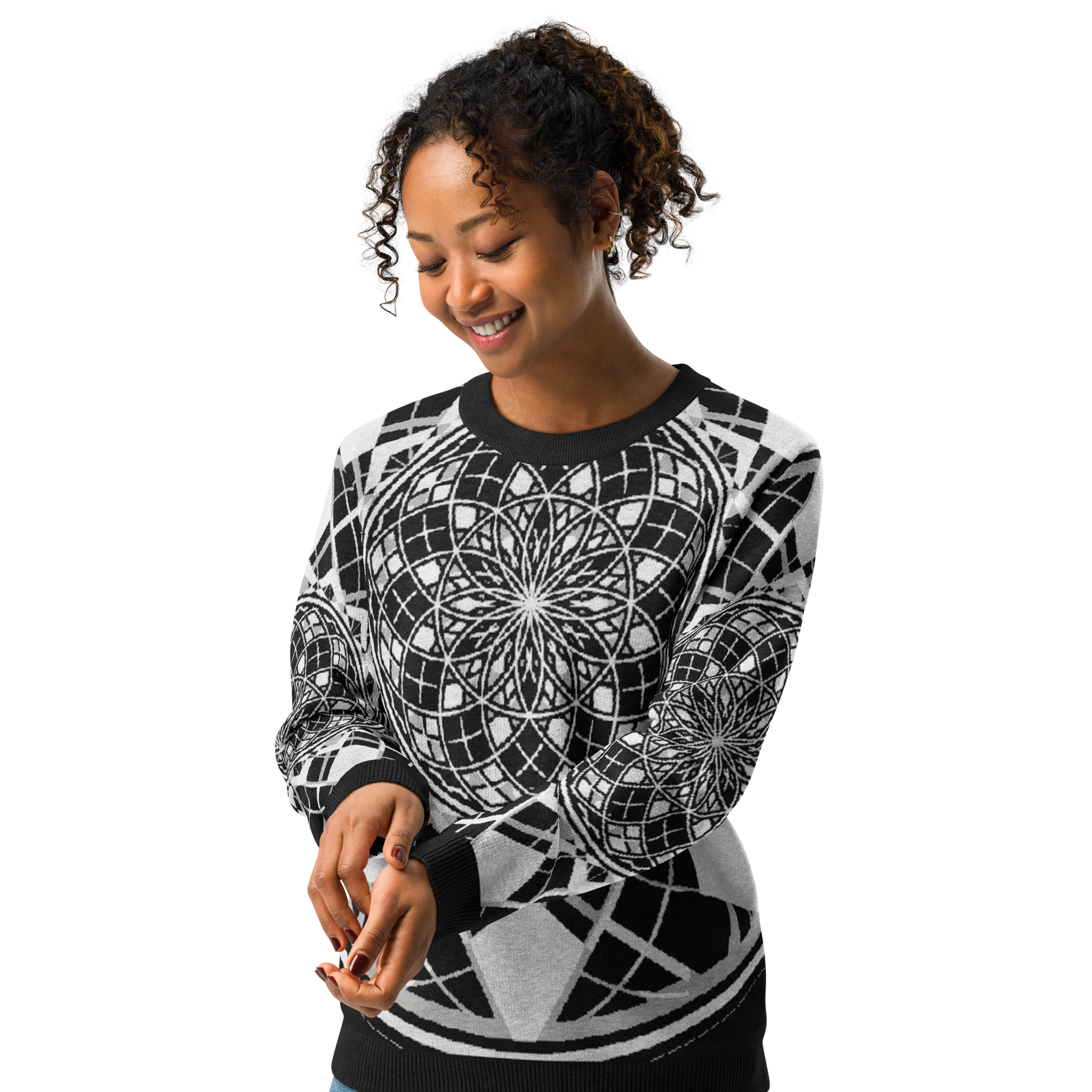 Mystic Metamorphic Night | Knitted Crew Neck Sweater