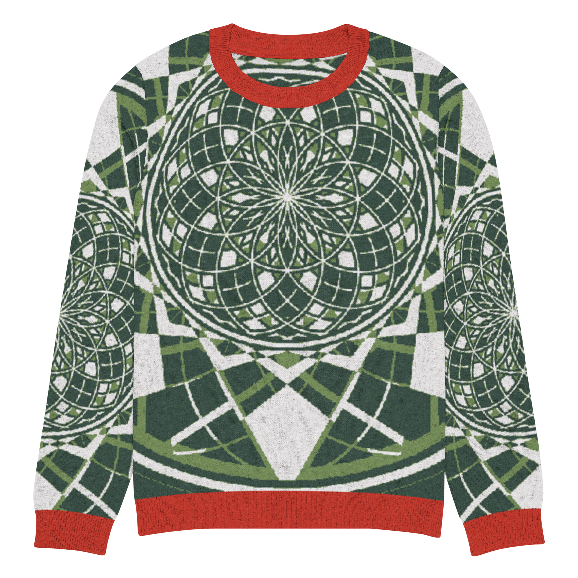 Mystic Candy Cane - Knitted Crew Neck Sweater