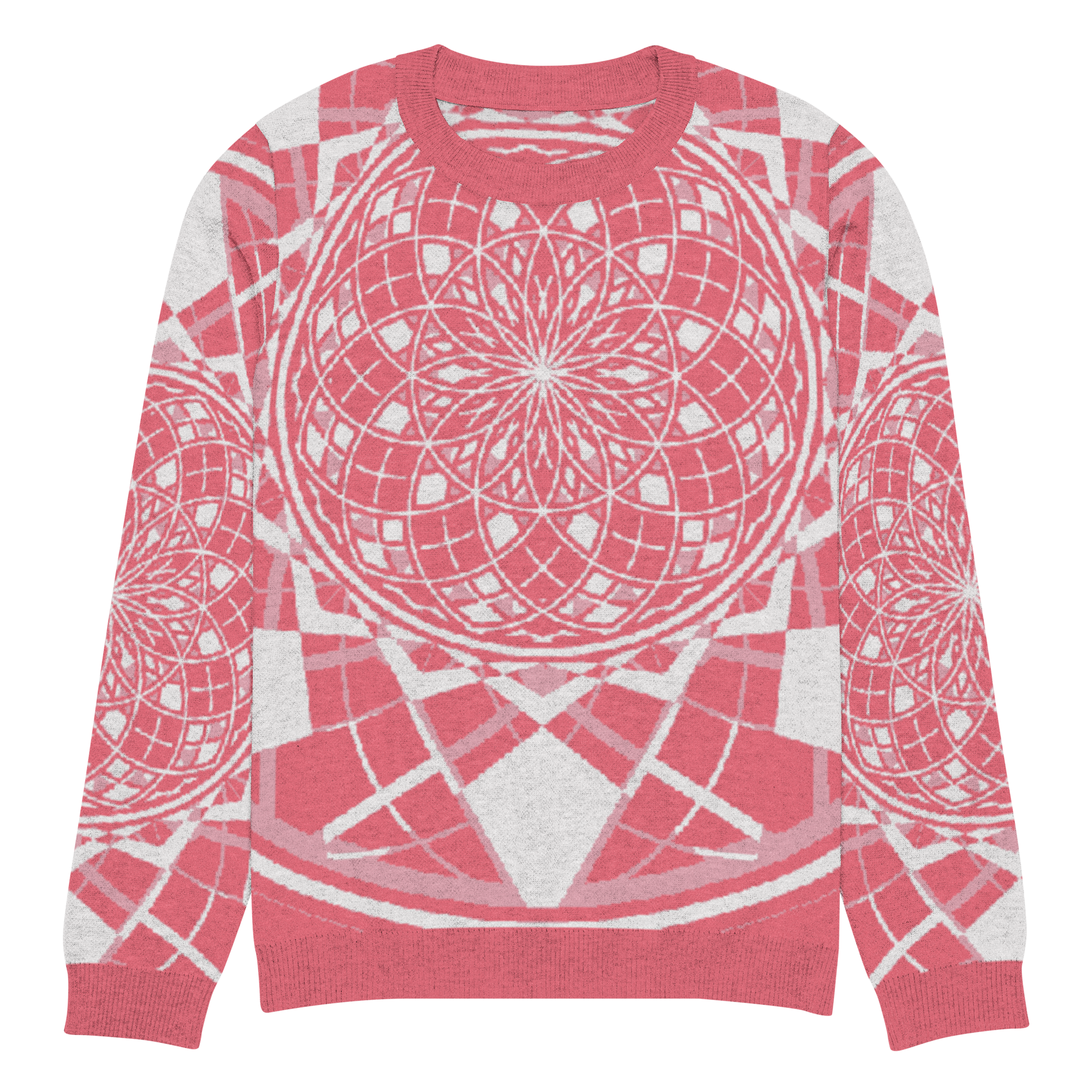 Mystic Metamorphic Redrose — Knitted Crew Neck Sweater