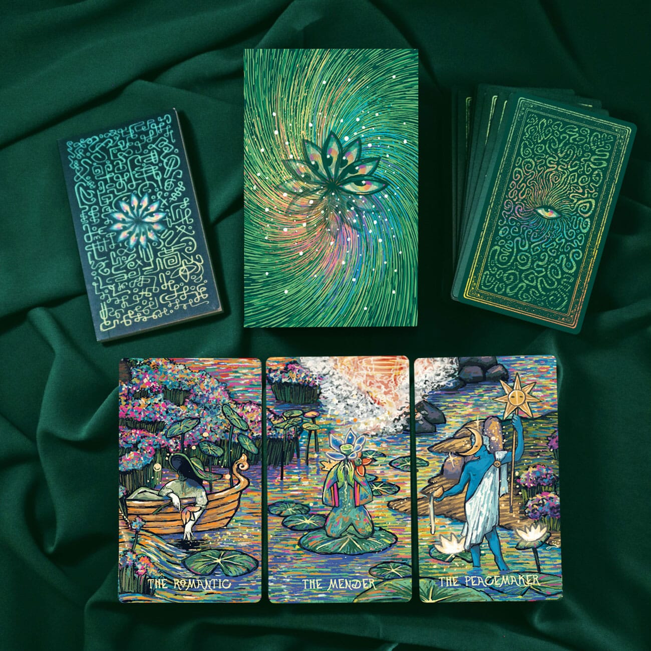 cosma visions oracle deck cards forming panoramic image