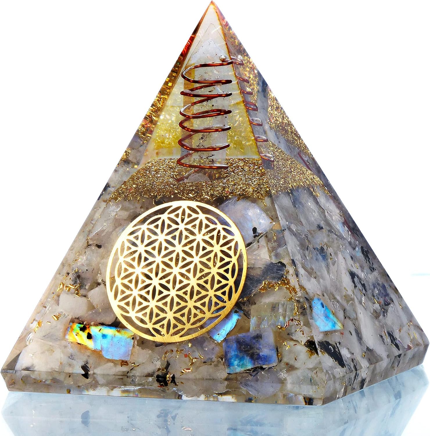 Orgone Pyramid – Handmade Crystal Orgone Generators with Flower of Life