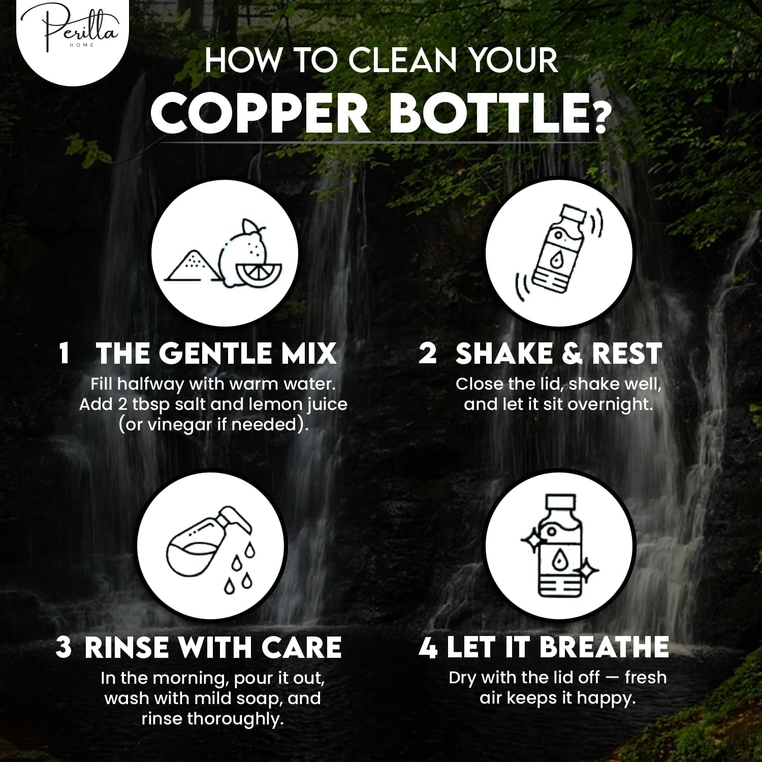 Mystic Copper Vessel – 34 oz Ayurvedic-Inspired Water Bottle 100% Pure Copper | Handcrafted | Leak-Proof |Ready to Go