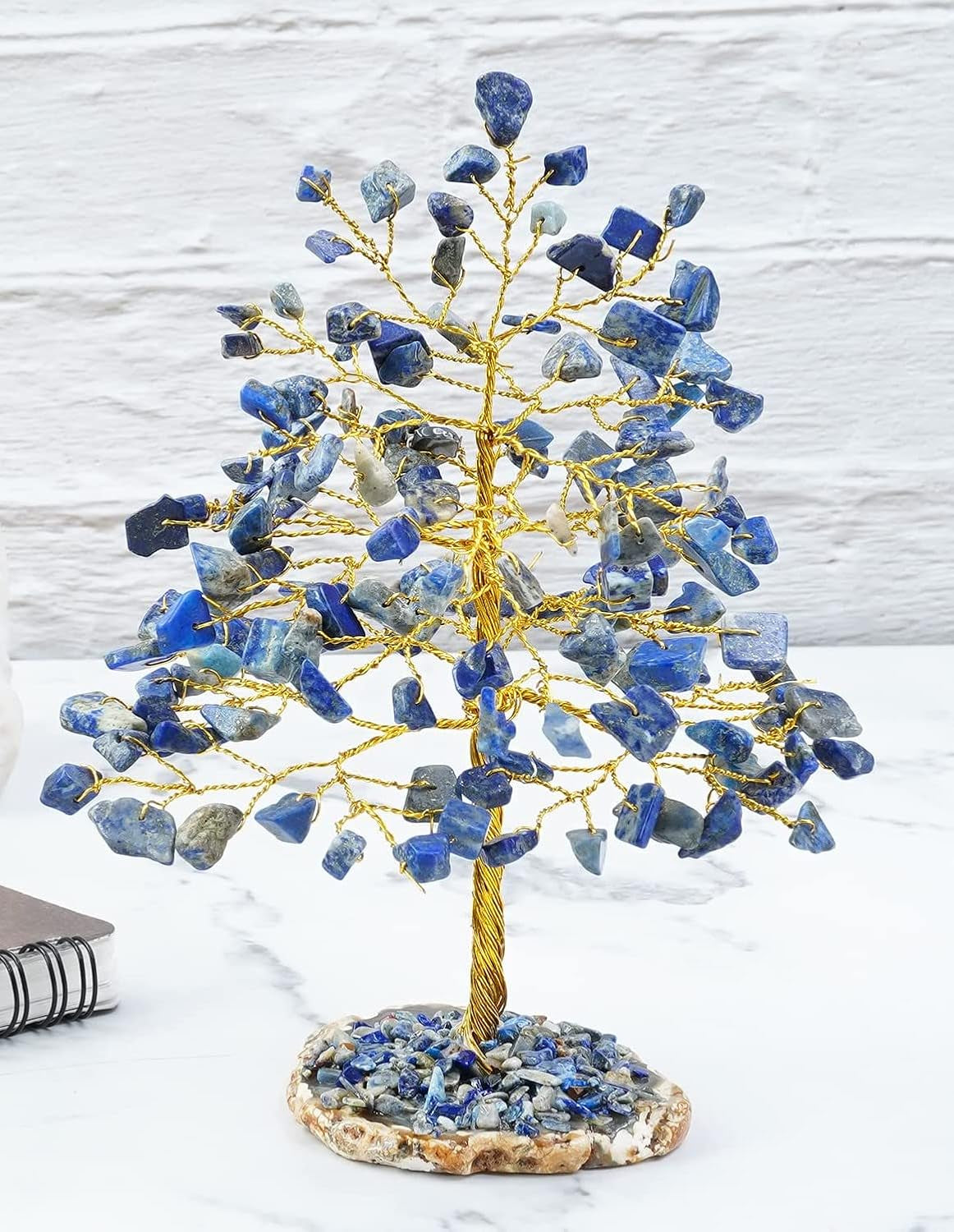 7 Chakra Tree of Life - Crystal Tree for Positive - Gemstone Tree - Seven Chakra Tree Spiritual Wisdom Feng Shui Tree Decor - Handmade - Healing Tree - Attract Good Luck & Charm Gift
