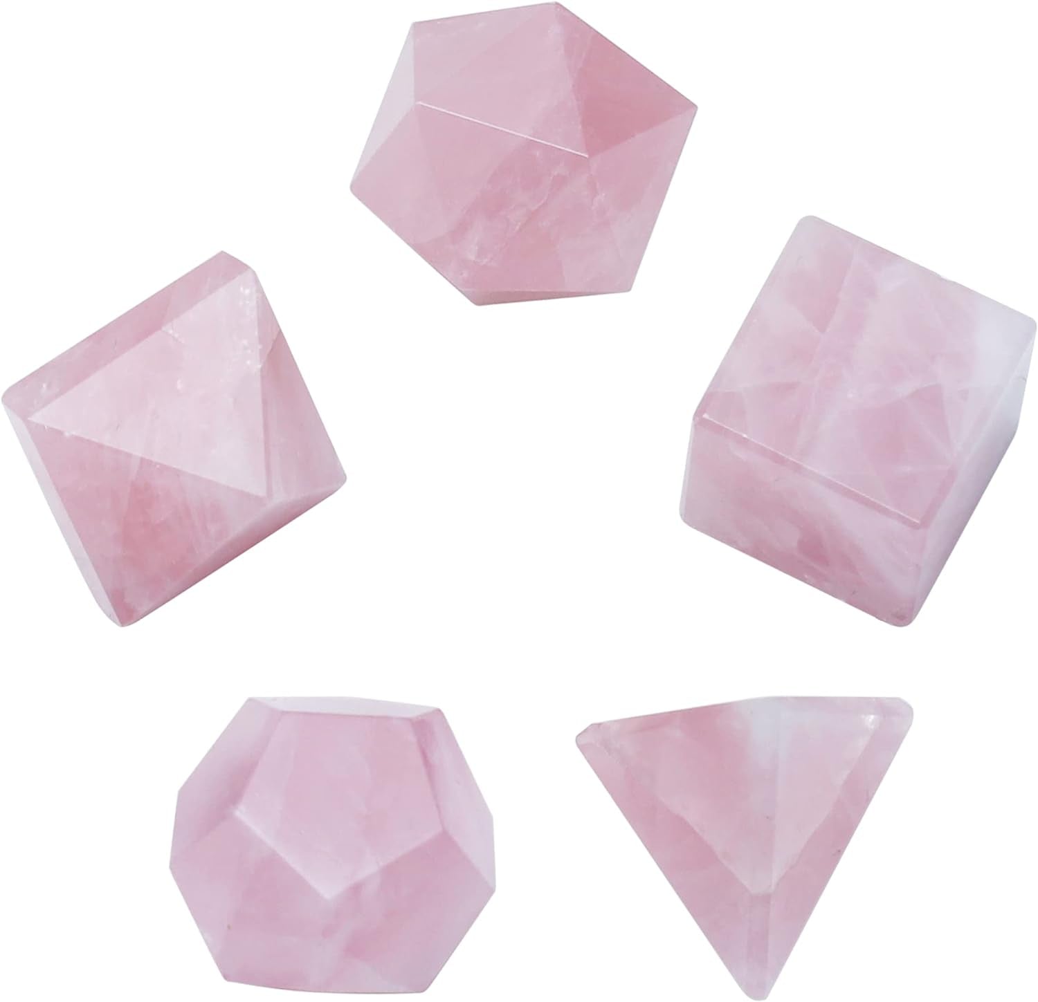 Platonic Solid Sacred Geometry Set for Reiki Healing & Chakra Balancing (15-20mm)