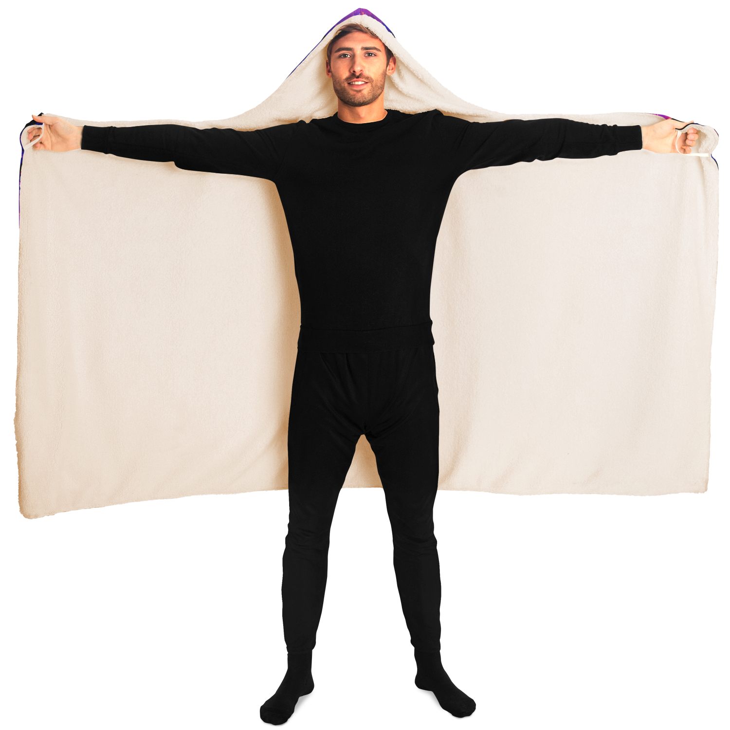 Mystic Contemplation - Sherpa Hooded Blanket