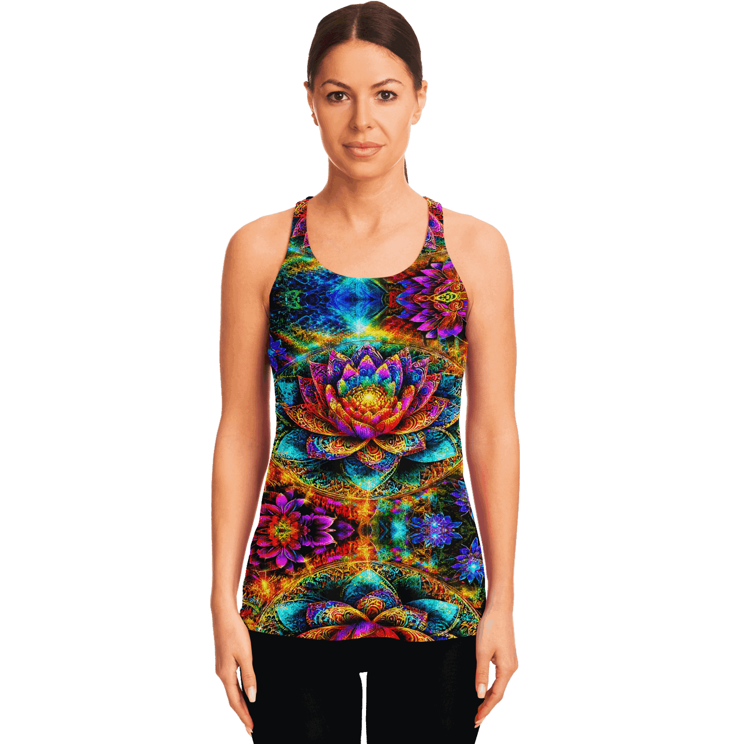 Mystic Abundance - Flowy Racerback Tank Top - All Over Print