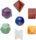 Platonic Solid Sacred Geometry Set for Reiki Healing & Chakra Balancing (15-20mm)