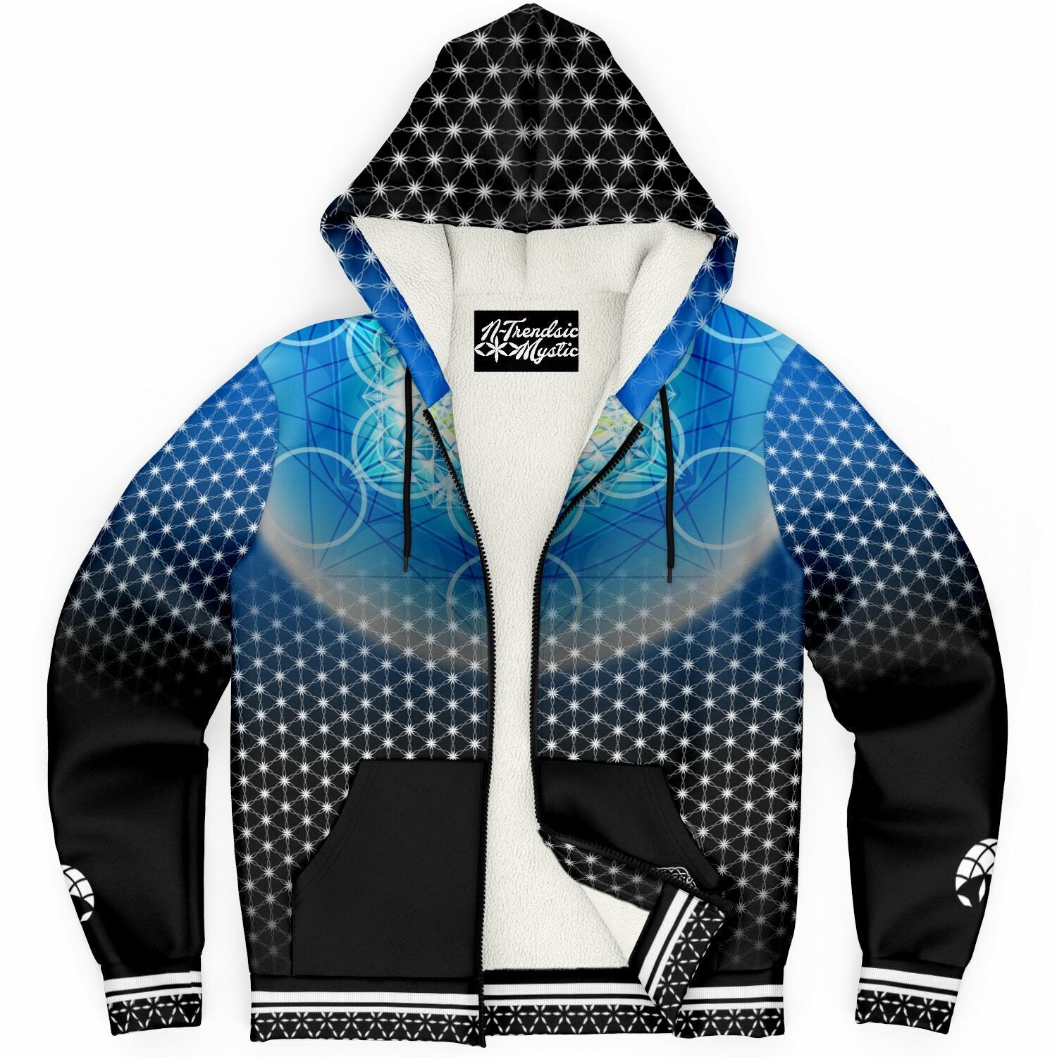 Hermetic Blues - Microfleece Ziphoodie - AOP