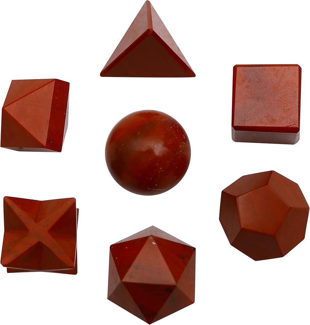 Platonic Solid Sacred Geometry Set for Reiki Healing & Chakra Balancing (15-20mm)