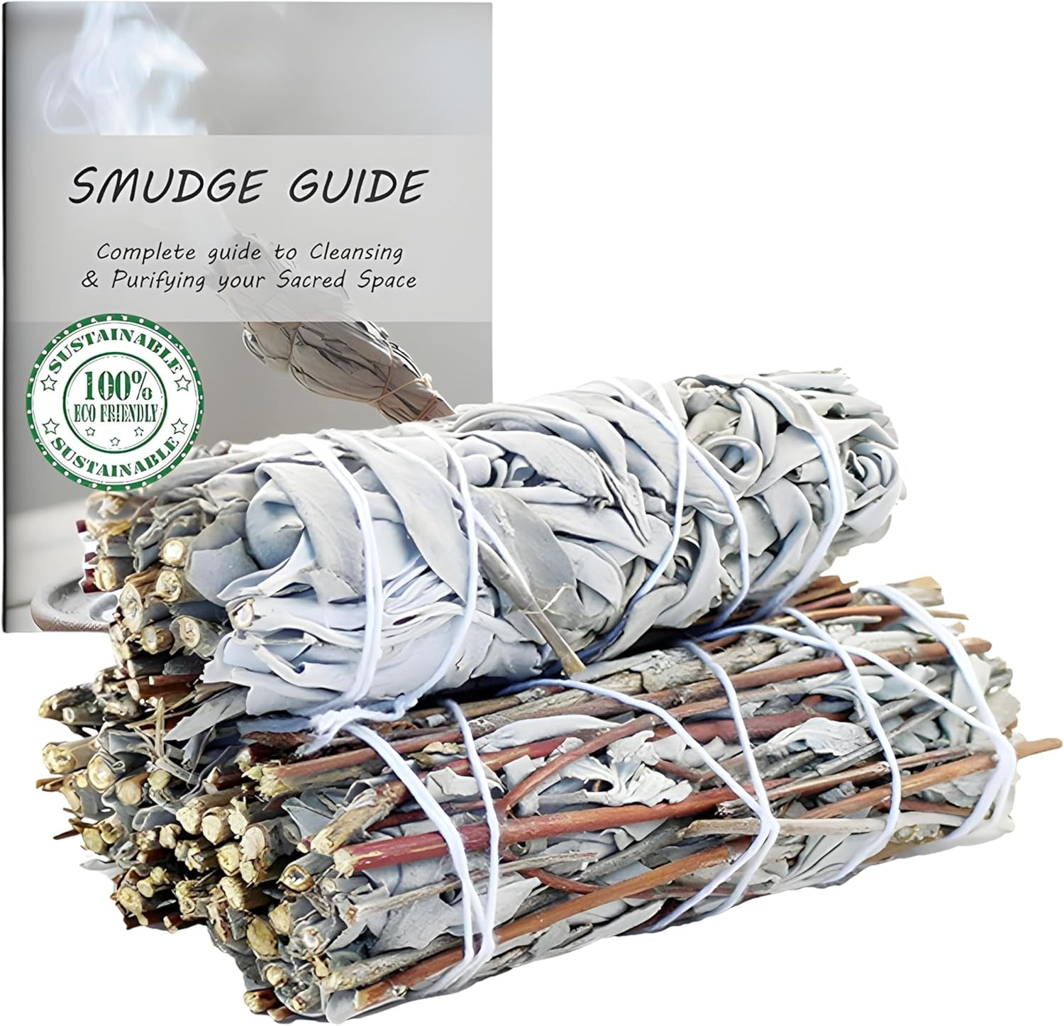 White Sage & Cedar Smudge Stick Bundle – 3 Pack | Sacred Botanical Blends for Ritual, Cleansing & Ceremony