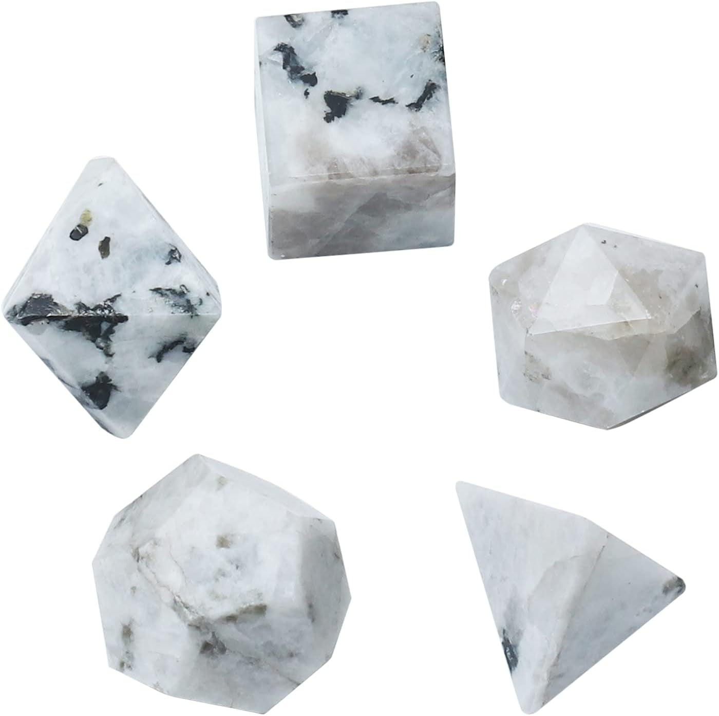 Platonic Solid Sacred Geometry Set for Reiki Healing & Chakra Balancing (15-20mm)