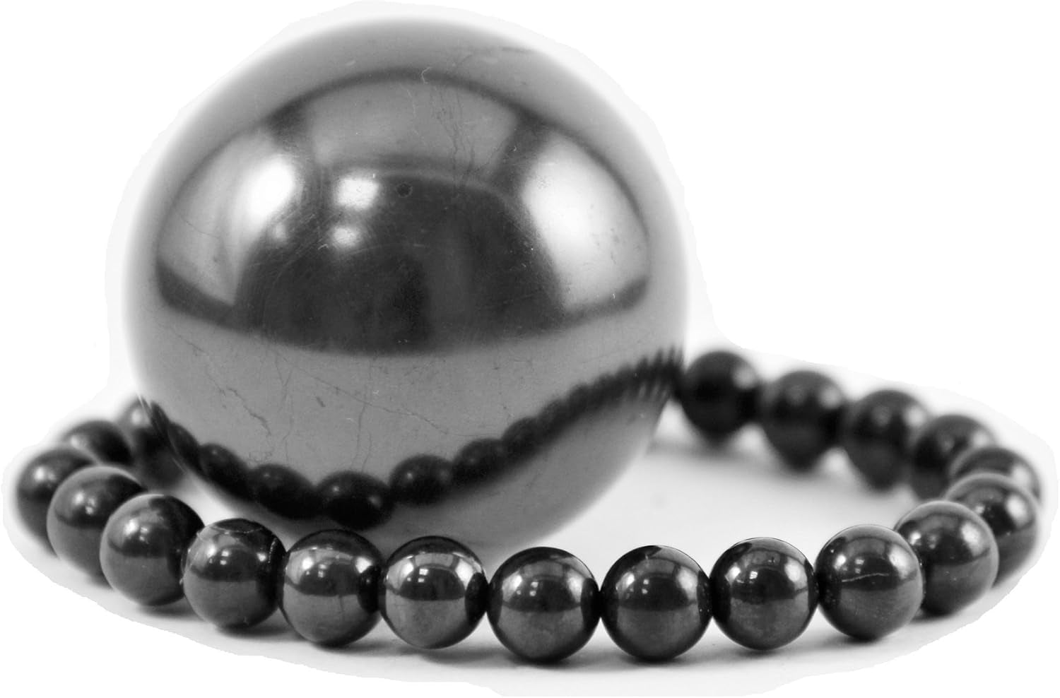 Authentic Shungite Bracelet & Sphere Set – Root Chakra Healing & Energy Protection | Meditation & Reiki Gift Set