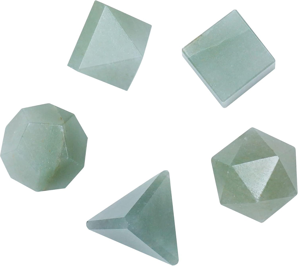 Platonic Solid Sacred Geometry Set for Reiki Healing & Chakra Balancing (15-20mm)
