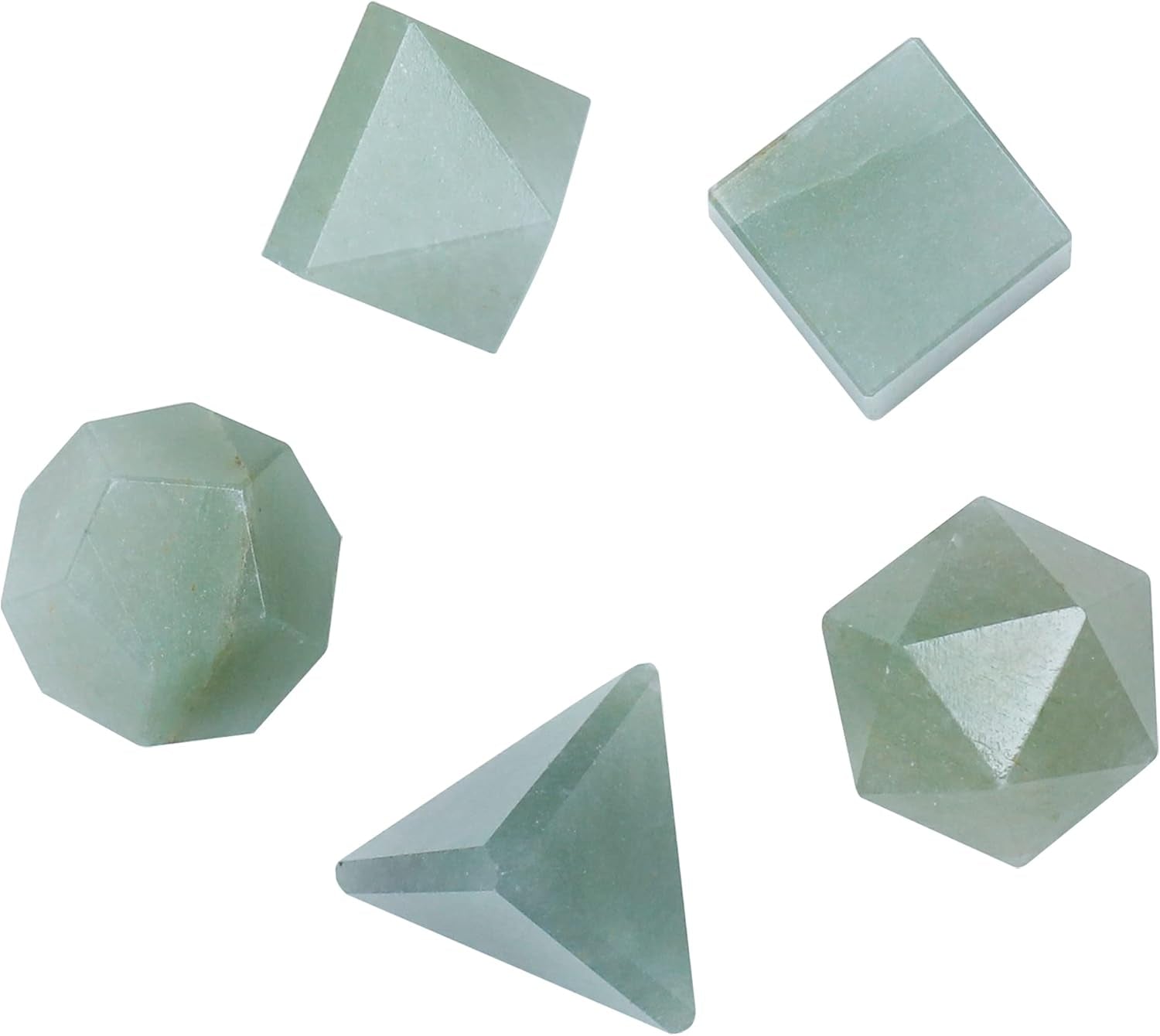 Platonic Solid Sacred Geometry Set for Reiki Healing & Chakra Balancing (15-20mm)