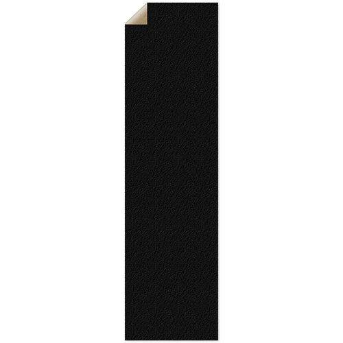 Black textured rectangular sheet on a white background