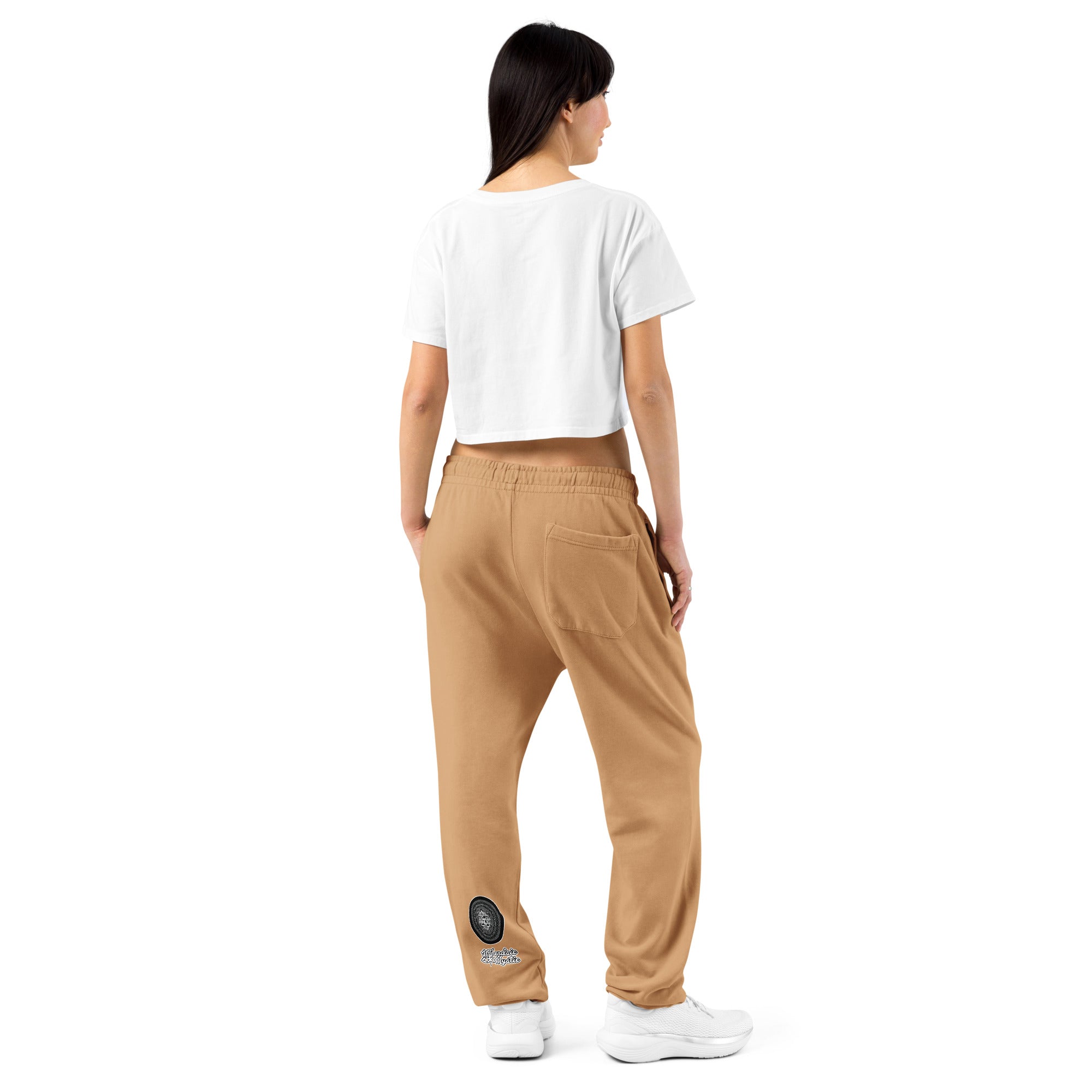 NTrendSic Keystone urban sweatpants made from heavyweight fleece with relaxed fit, elastic cuffs, zippered pockets, and minimalist streetwear design. Product mockup