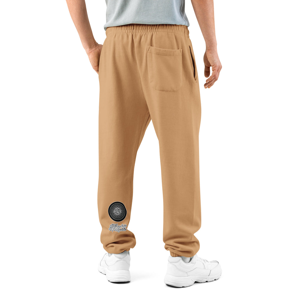 NTrendSic Keystone urban sweatpants made from heavyweight fleece with relaxed fit, elastic cuffs, zippered pockets, and minimalist streetwear design. Product mockup