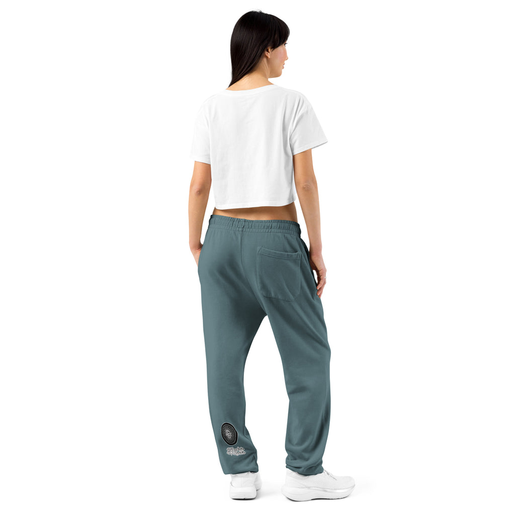 NTrendSic Keystone urban sweatpants made from heavyweight fleece with relaxed fit, elastic cuffs, zippered pockets, and minimalist streetwear design. Product mockup