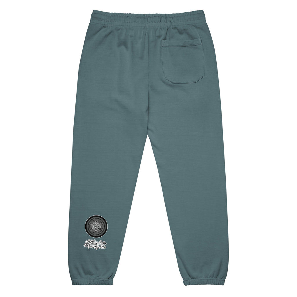 NTrendSic Keystone urban sweatpants made from heavyweight fleece with relaxed fit, elastic cuffs, zippered pockets, and minimalist streetwear design. Product mockup