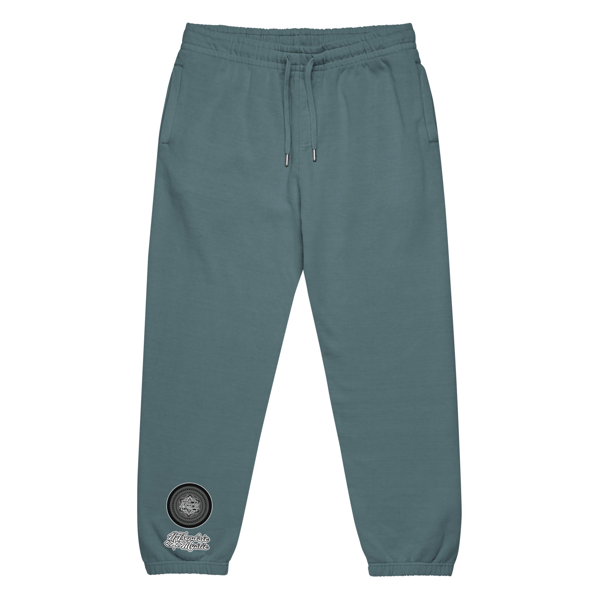 NTrendSic Keystone urban sweatpants made from heavyweight fleece with relaxed fit, elastic cuffs, zippered pockets, and minimalist streetwear design. Product mockup