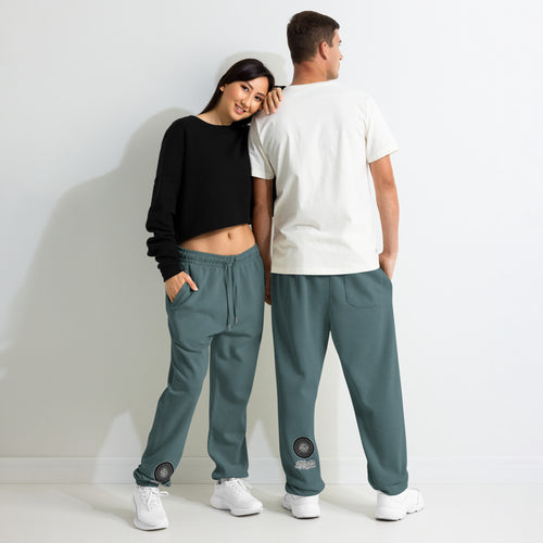 NTrendSic Keystone urban sweatpants made from heavyweight fleece with relaxed fit, elastic cuffs, zippered pockets, and minimalist streetwear design. Product mockup