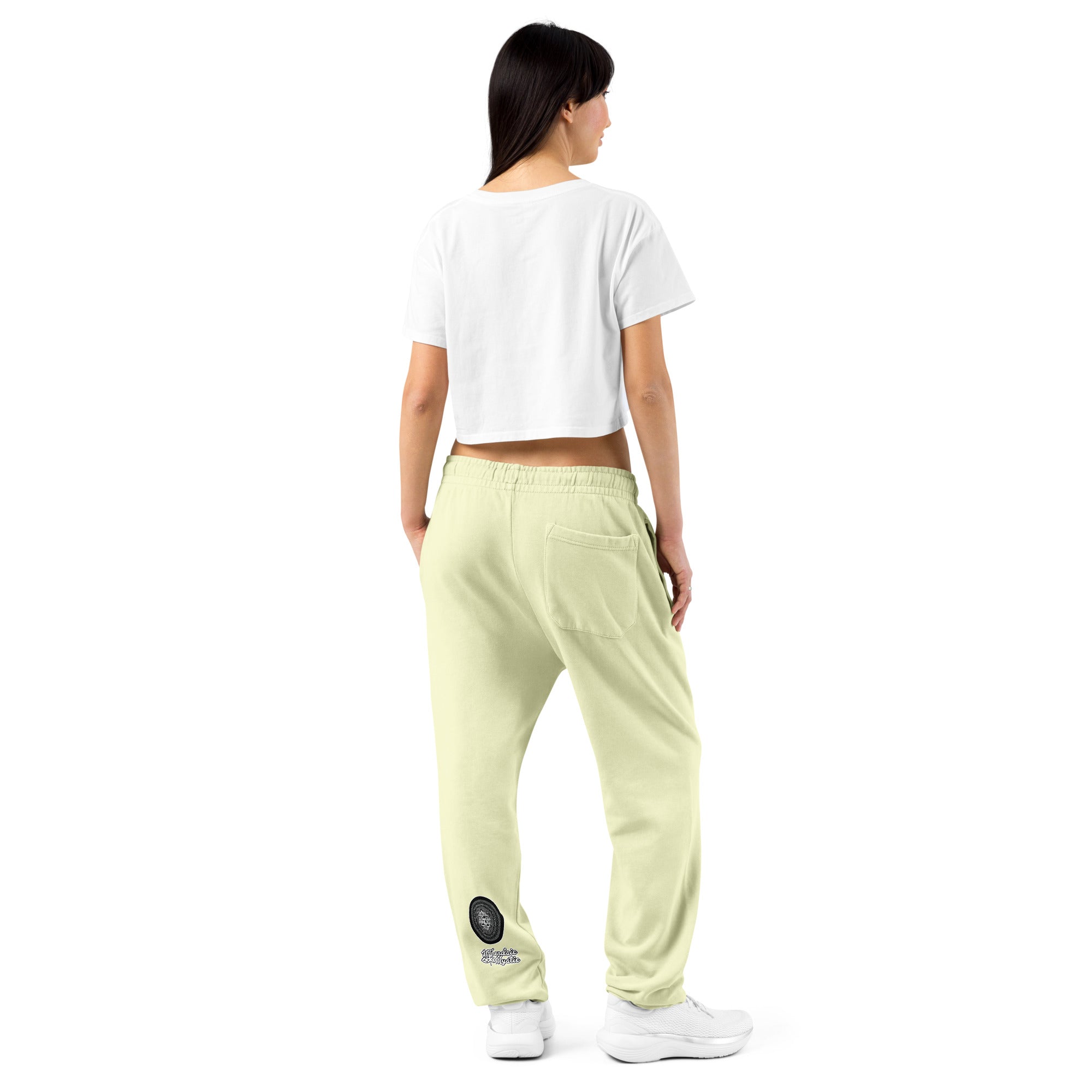 NTrendSic Keystone urban sweatpants made from heavyweight fleece with relaxed fit, elastic cuffs, zippered pockets, and minimalist streetwear design. Product mockup