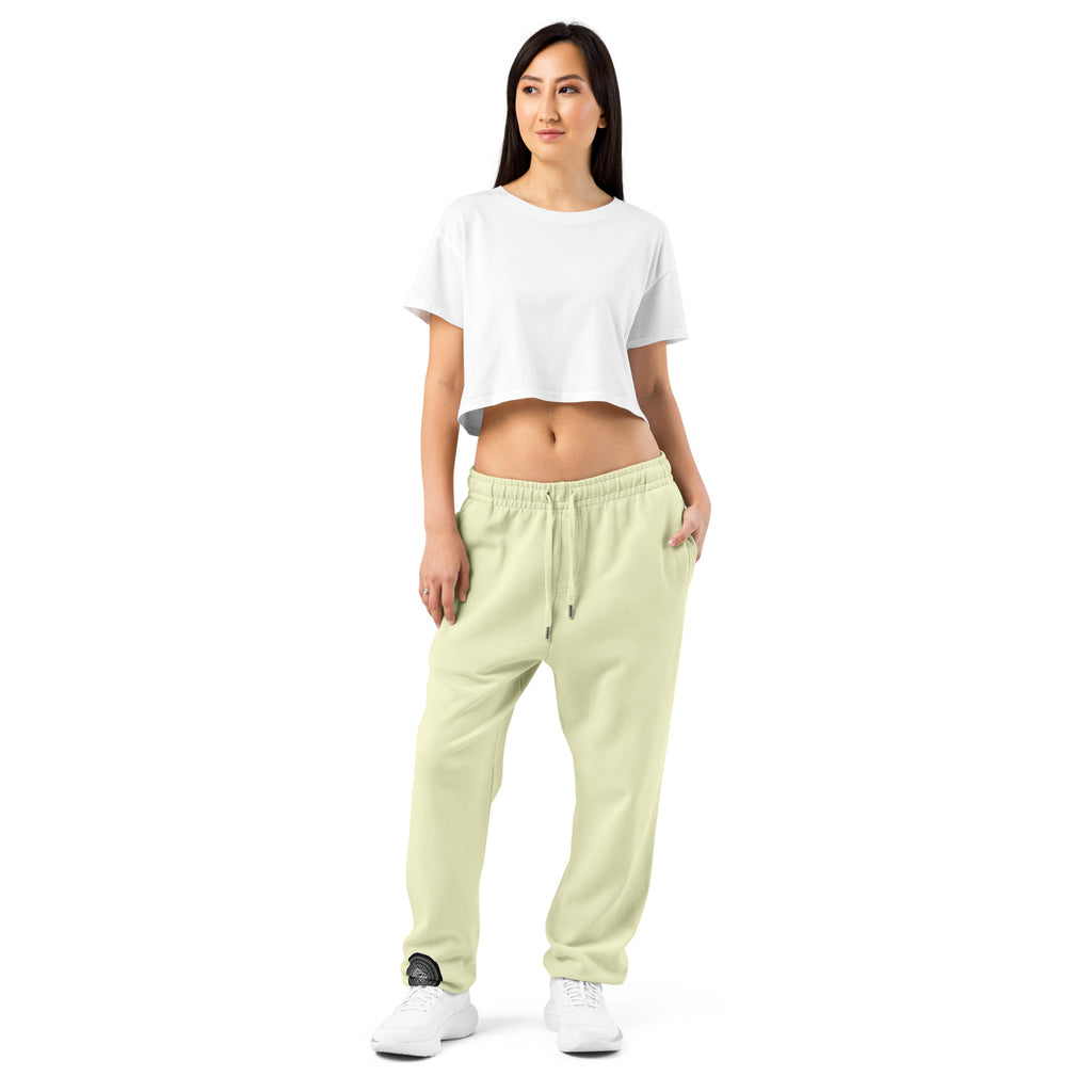 NTrendSic Keystone urban sweatpants made from heavyweight fleece with relaxed fit, elastic cuffs, zippered pockets, and minimalist streetwear design. Product mockup