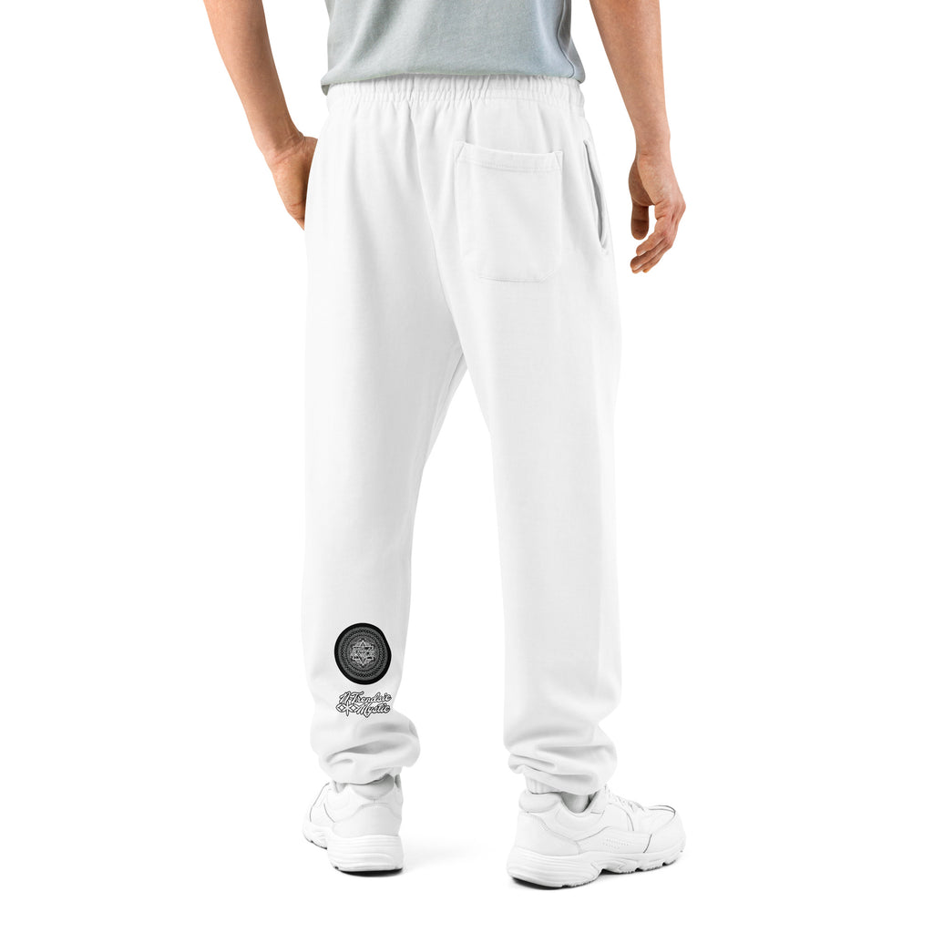 NTrendSic Keystone urban sweatpants made from heavyweight fleece with relaxed fit, elastic cuffs, zippered pockets, and minimalist streetwear design. Product mockup