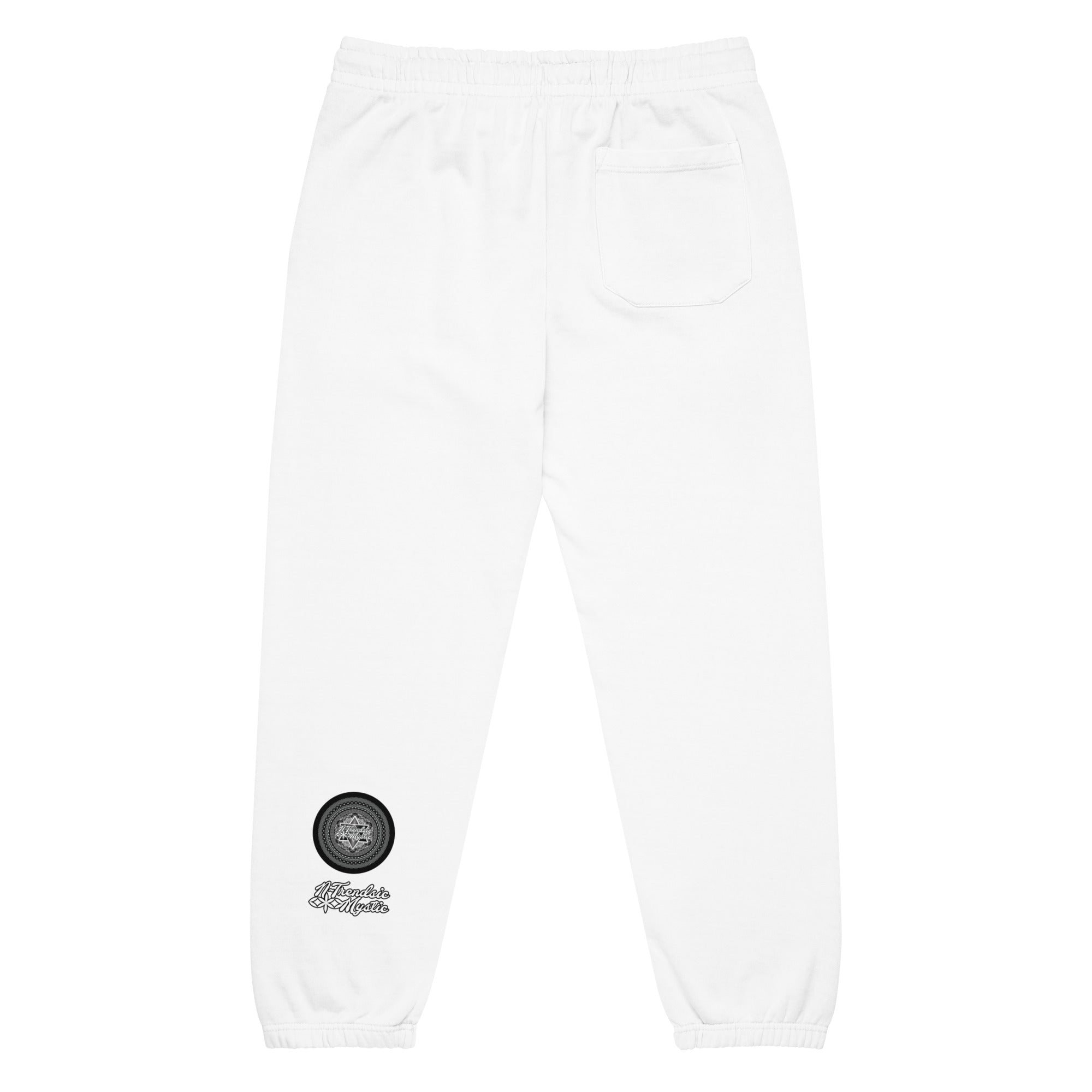 NTrendSic Keystone urban sweatpants made from heavyweight fleece with relaxed fit, elastic cuffs, zippered pockets, and minimalist streetwear design. Product mockup