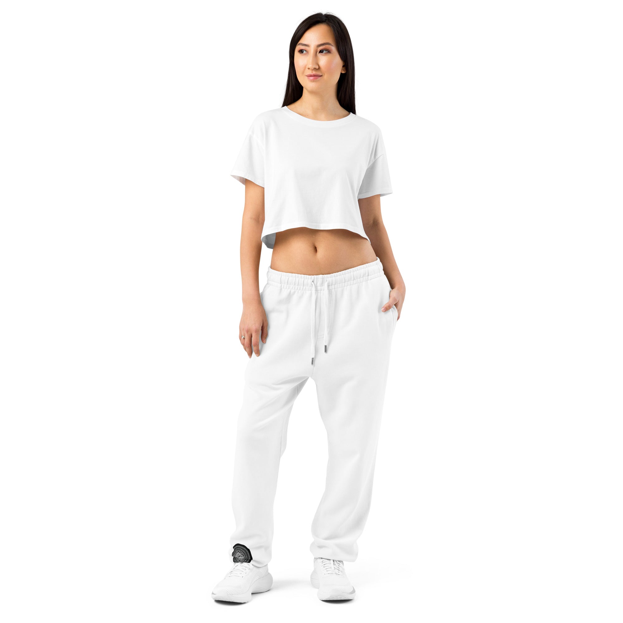 NTrendSic Keystone urban sweatpants made from heavyweight fleece with relaxed fit, elastic cuffs, zippered pockets, and minimalist streetwear design. Product mockup