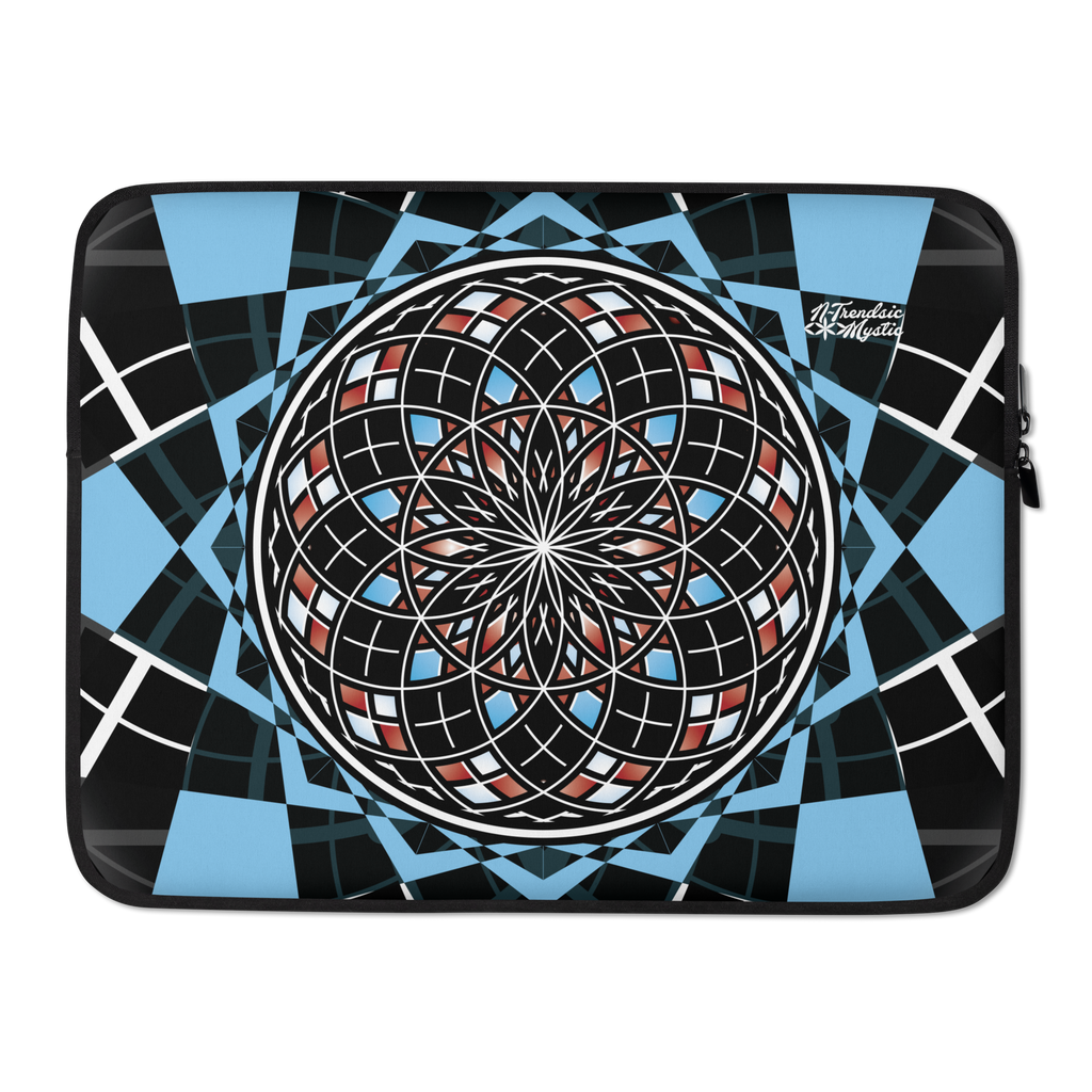 Quantum Bloom Laptop Sleeve | Mystic Sacred Geometry Design