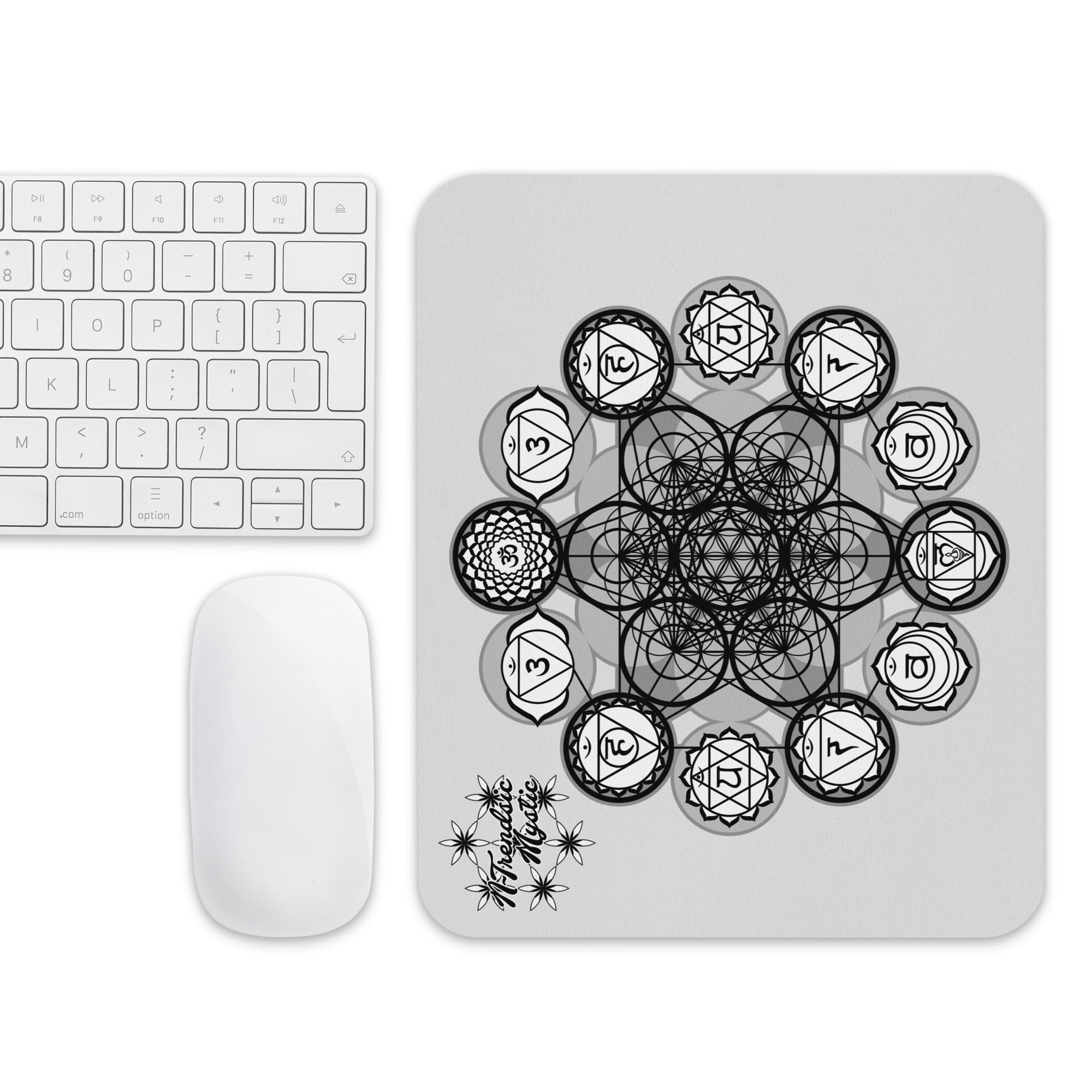 Mystic Alignment mouse pad — crisp grid on smooth surface