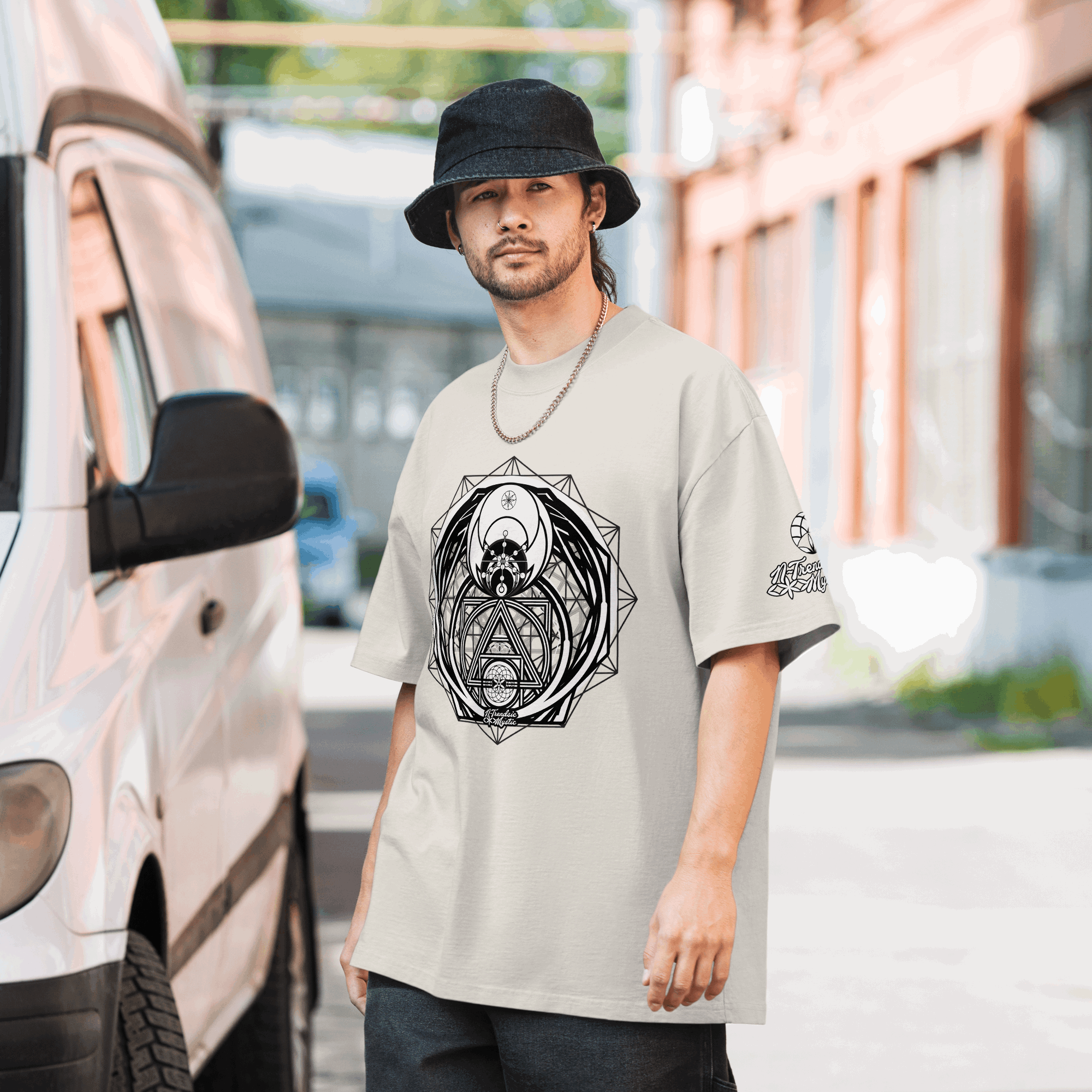 Magus Medallion - Oversized Faded Unisex Cotton T-Shirt