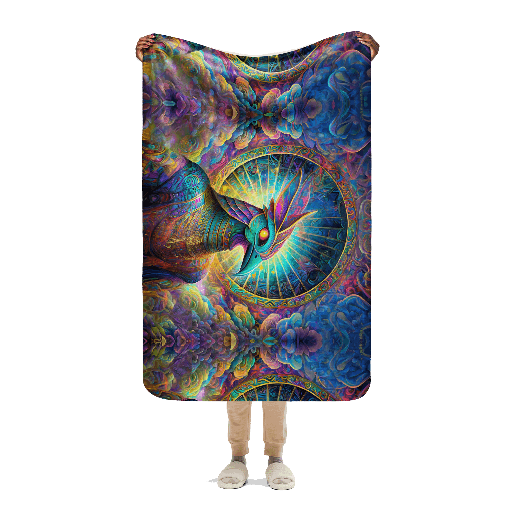 Blue Avian - Sherpa blanket